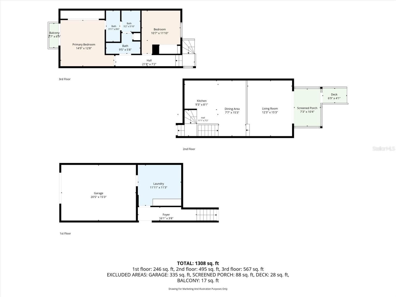 MEASUREMENTS ARE APPROX. - 6410 92ND PL N #1401, PINELLAS PARK