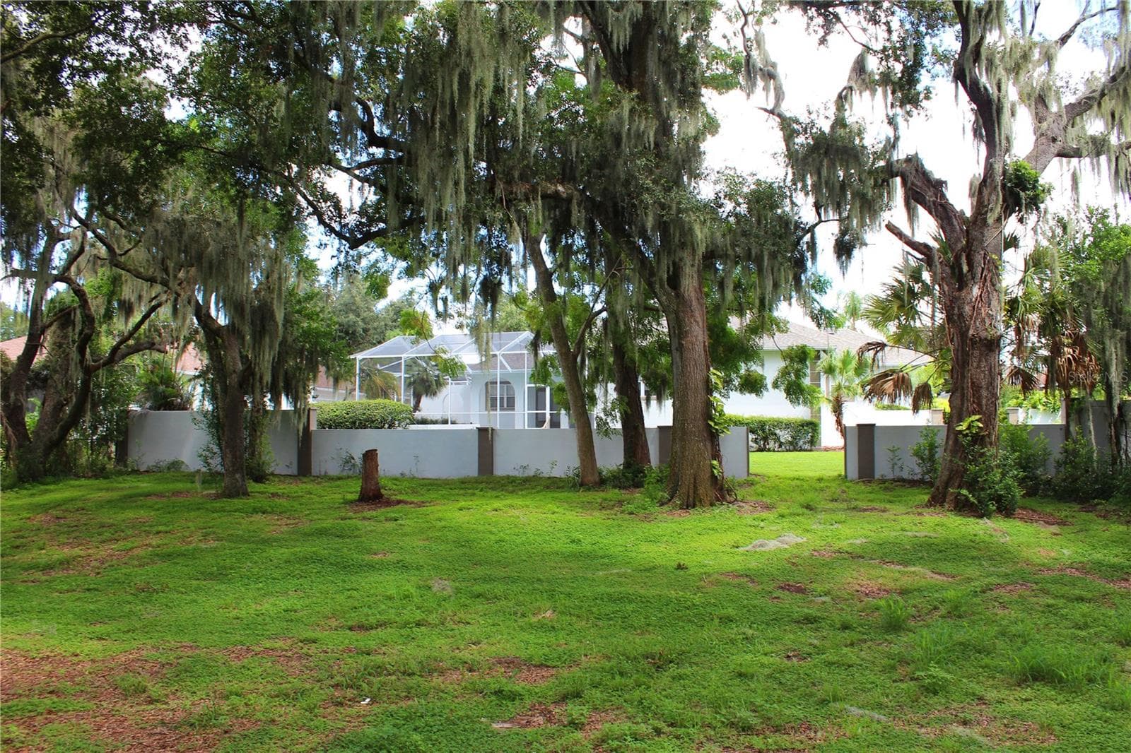 Back yard behind wall - 850 HANOVER WAY, LAKELAND