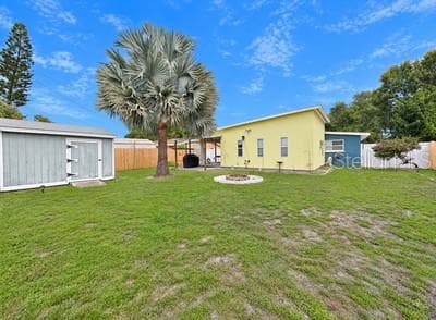 Backyard with large shed - 254 WERTZ DR, LARGO