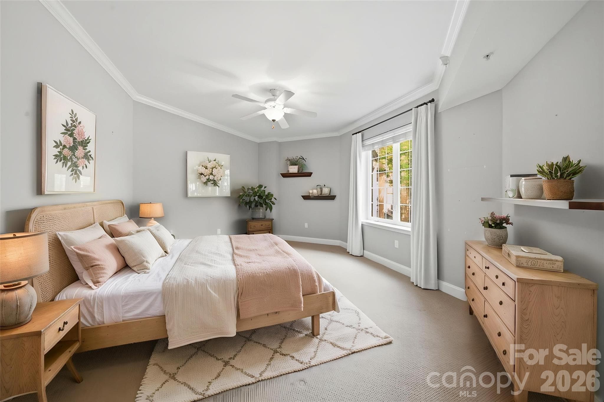VIRTUALLY STAGED PRIMARY BEDROOM - 300 W 5th Street, Charlotte