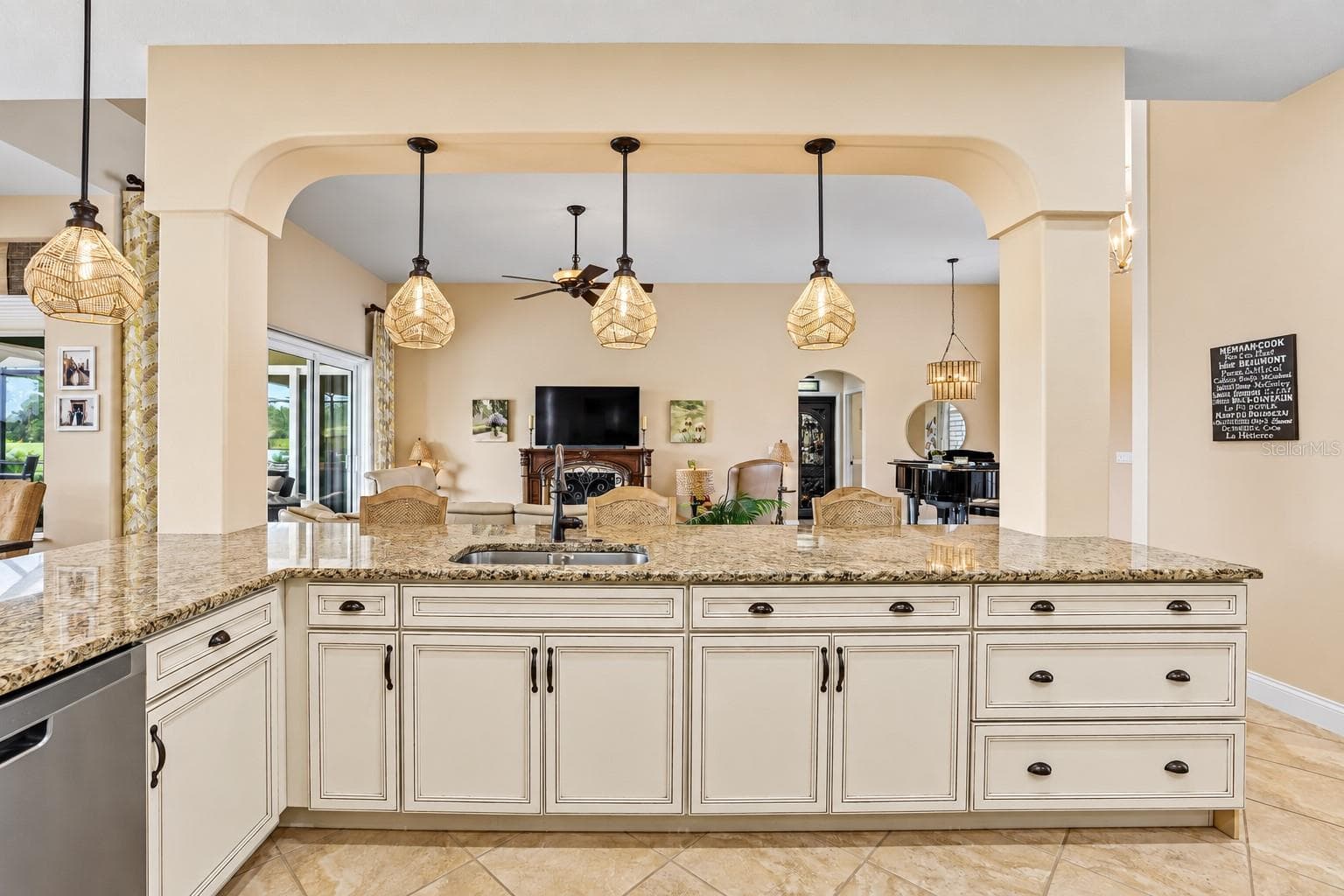 Island kitchen - 110 PORTOFINO BLVD, NEW SMYRNA BEACH