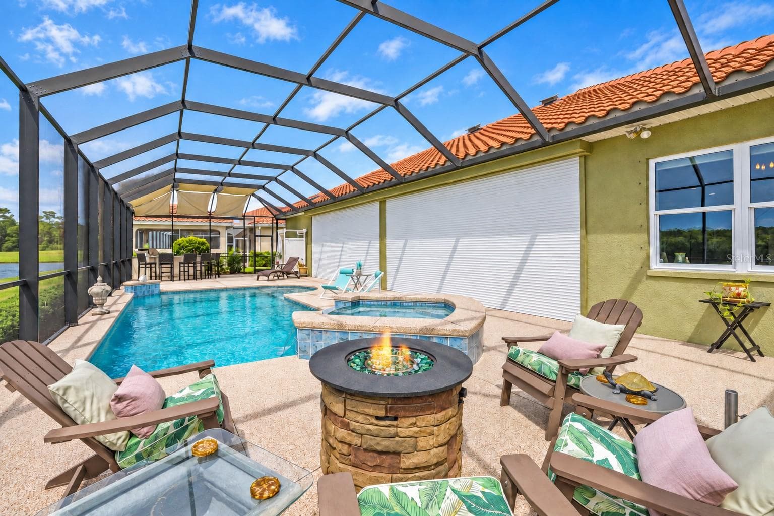 Extended pool area - 110 PORTOFINO BLVD, NEW SMYRNA BEACH