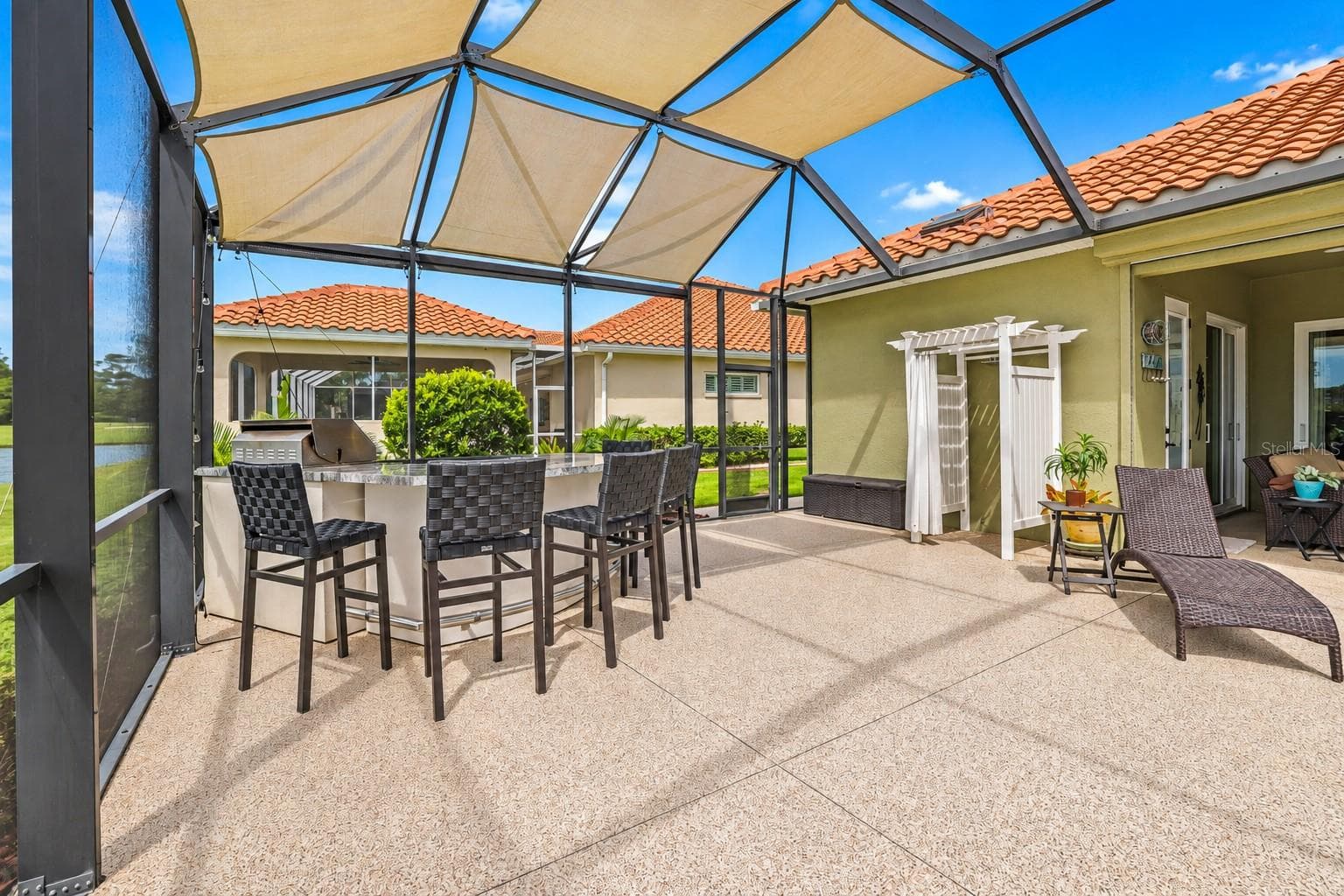 Extended pool area - 110 PORTOFINO BLVD, NEW SMYRNA BEACH