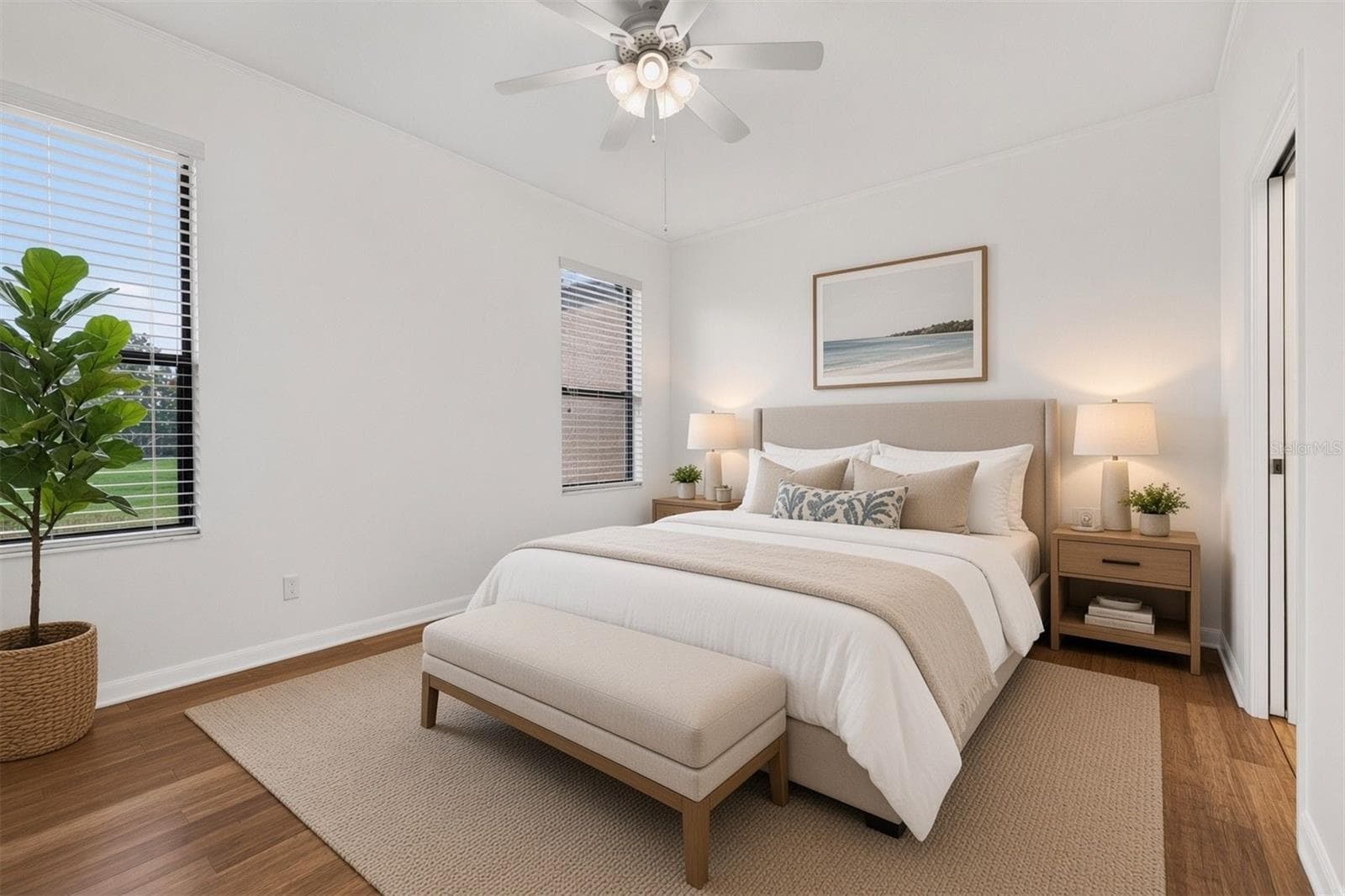 Primary Bedroom Virtual Staging - 125 SHELL FALLS DR, APOLLO BEACH