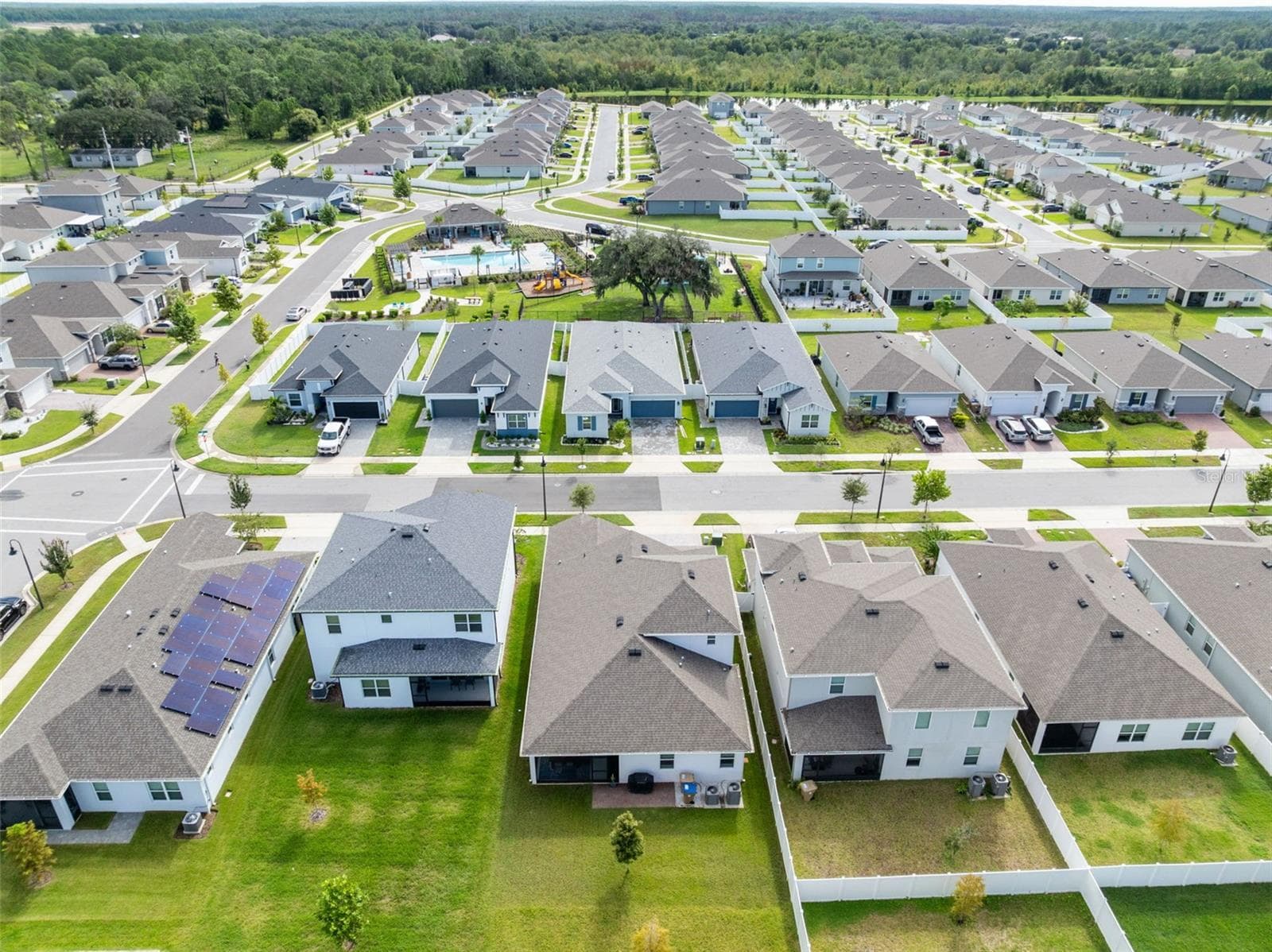 Aerial of subject backyard and Community - 1274 SILO DR, ST CLOUD