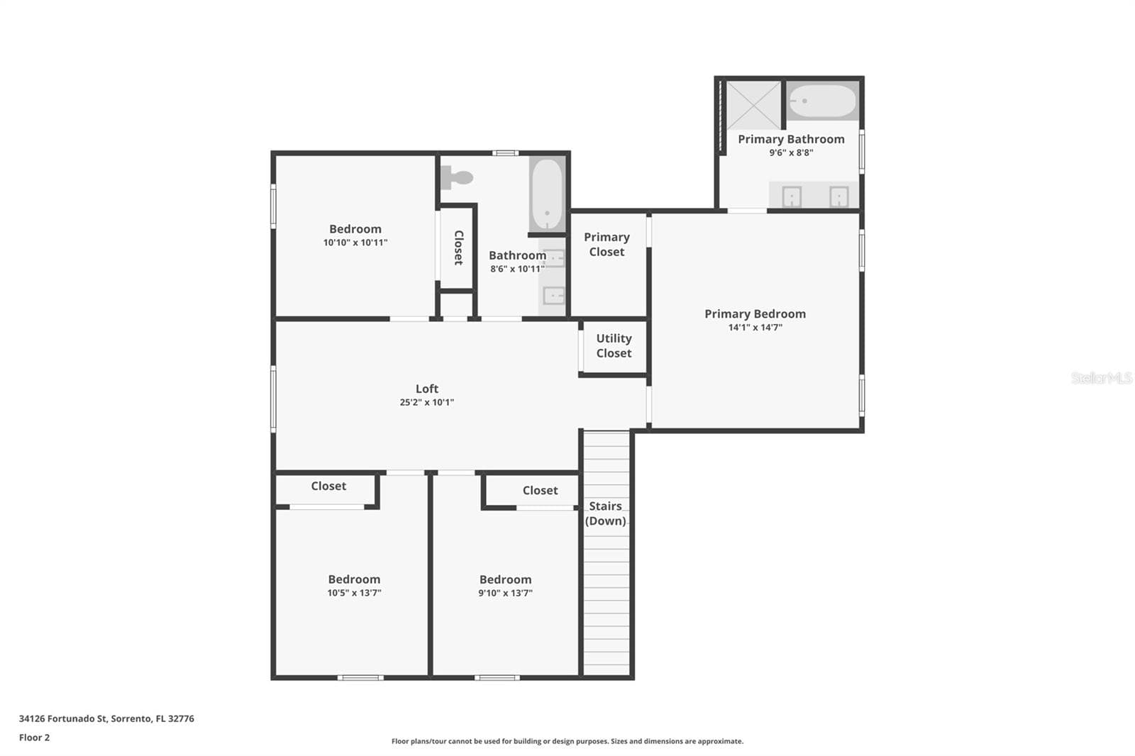 Floor plan - second floor - 34126 FORTUNADO ST, SORRENTO