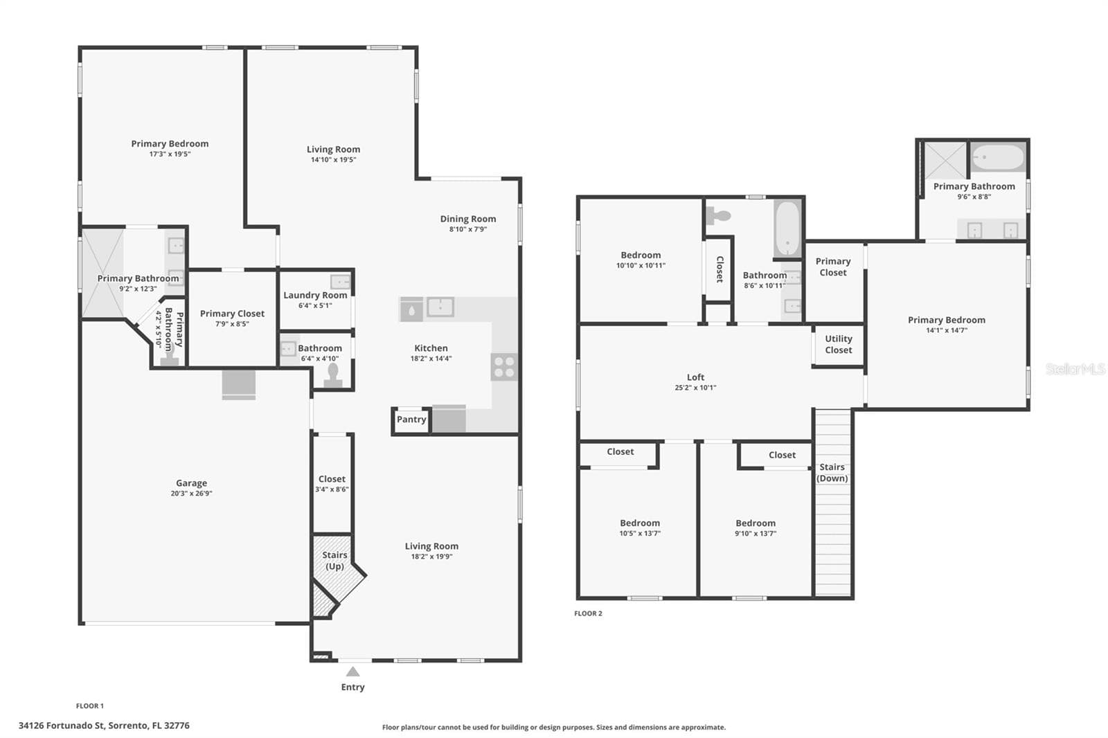 Floor plan - both floors - 34126 FORTUNADO ST, SORRENTO