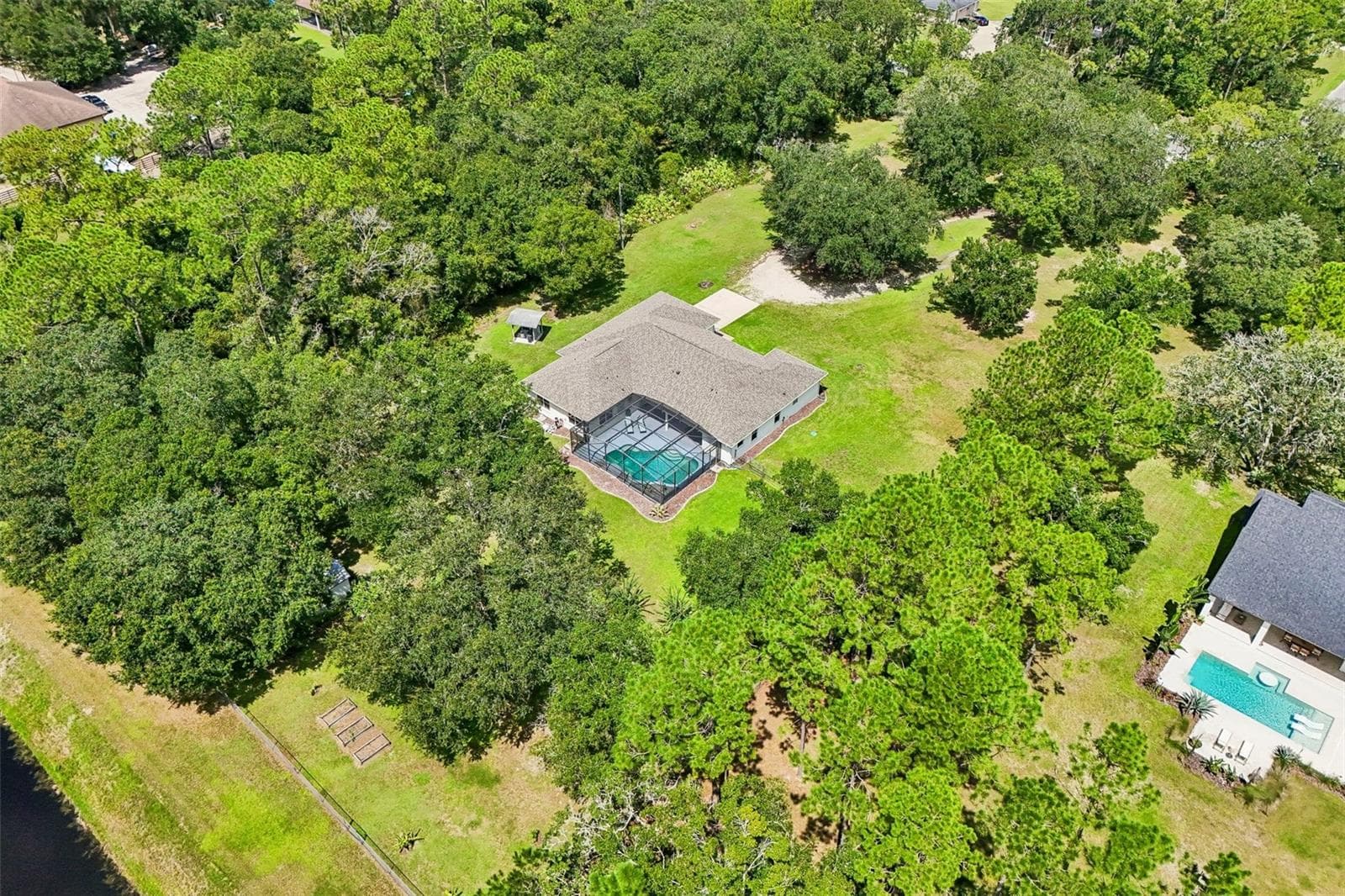 Aerial view of the back of the home - 19106 SHELDON ST, ORLANDO