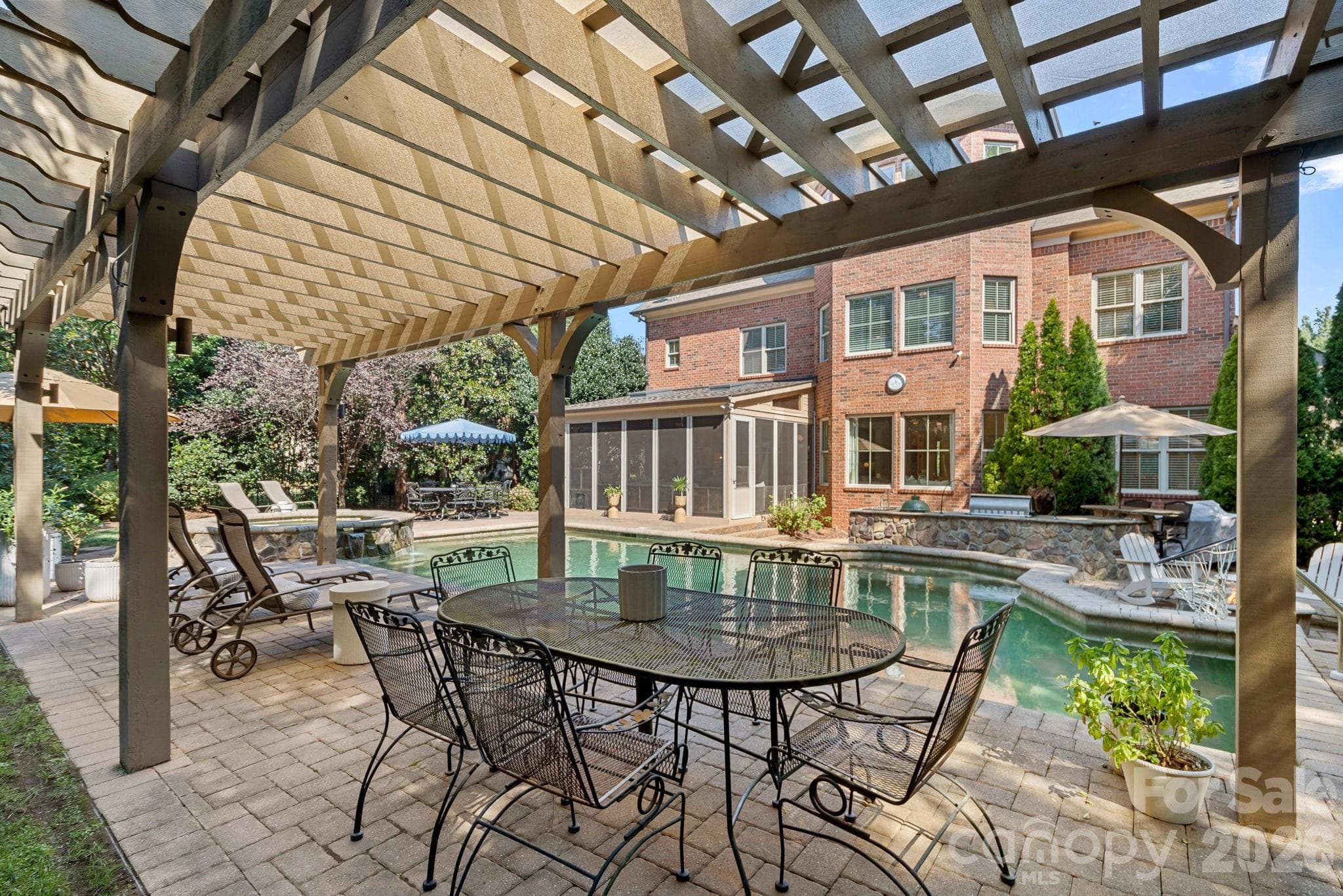 Large pergola for shade. - 1104 Longwood Court, Matthews