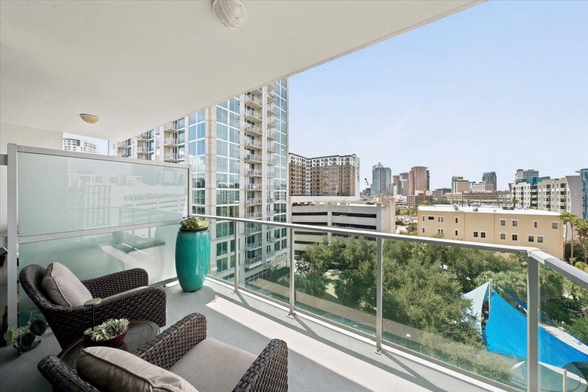 Elevated vantage point showcases sweeping Tampa skyline views. - 111 N 12TH ST #1704, TAMPA