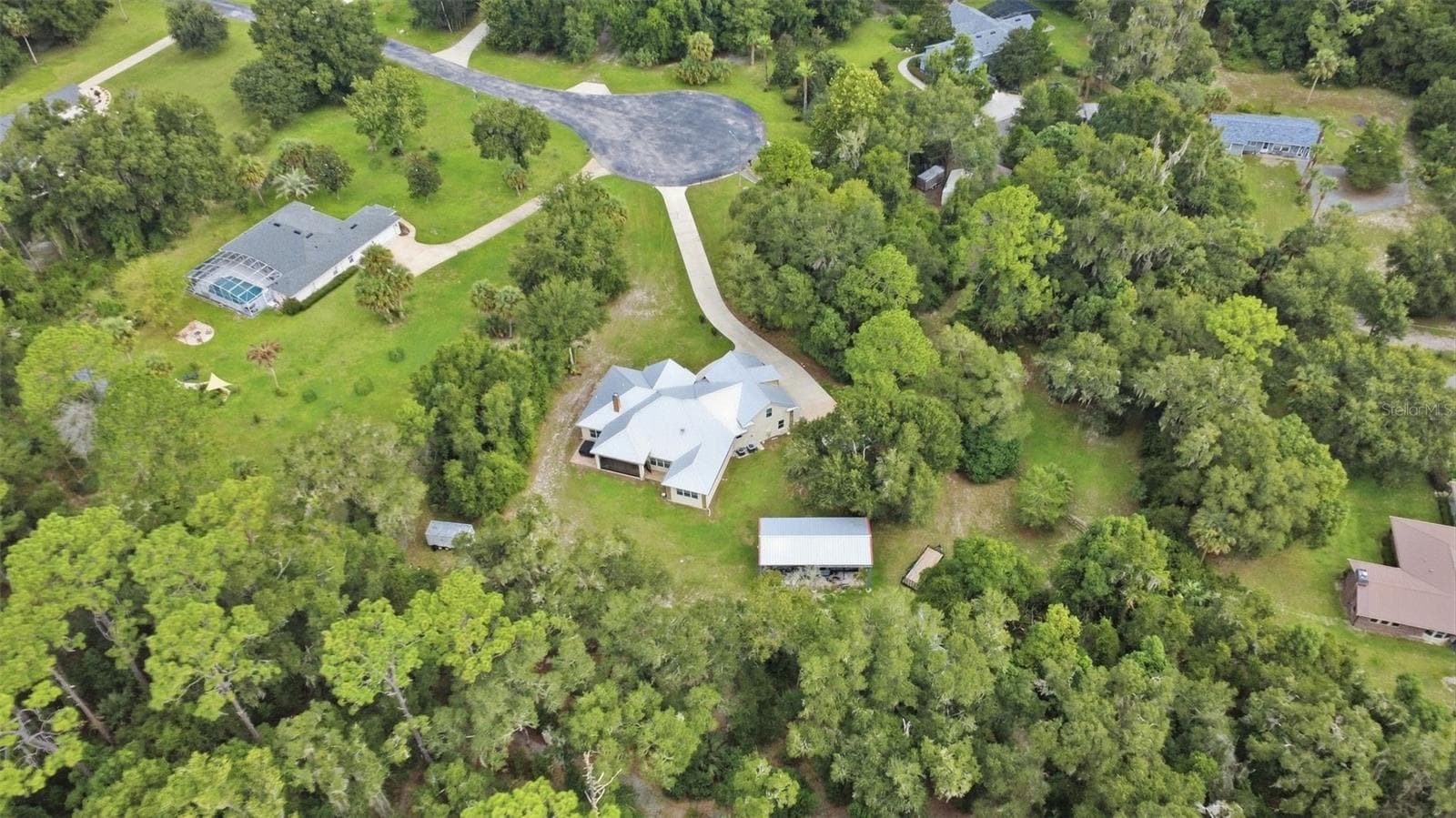 REAR AERIAL VIEW - 1806 GLENWOOD OAKS LN, DELAND