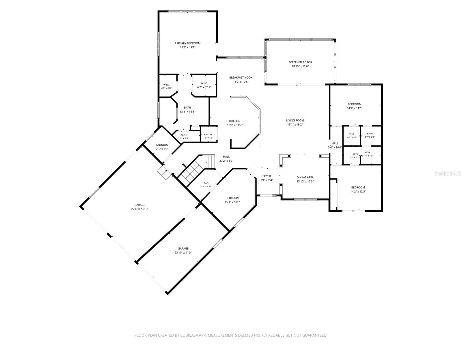 FLOOR PLAN 1ST FLOOR W/APPROX MEASUREMENTS - 1806 GLENWOOD OAKS LN, DELAND