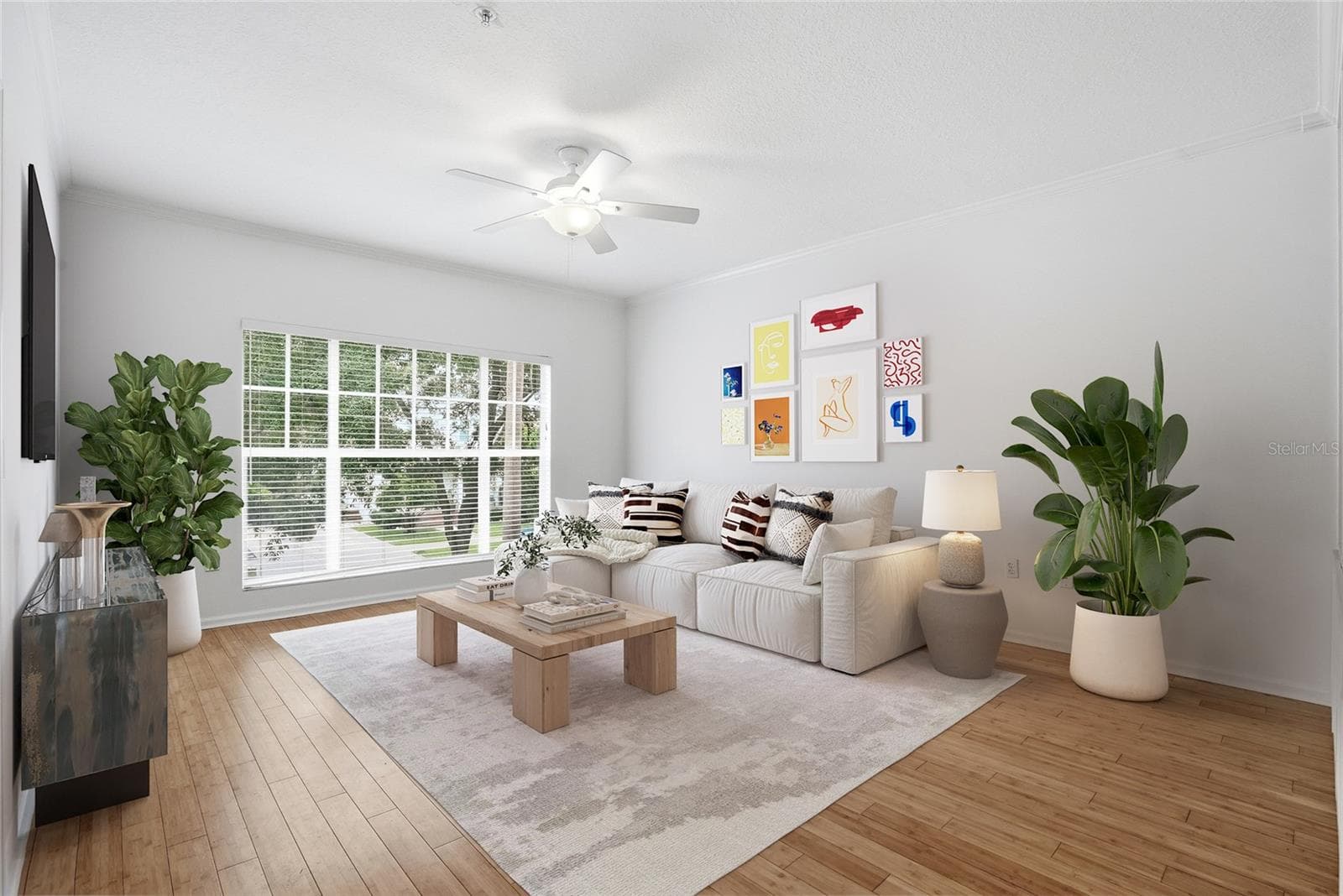Staged view of the living space - 809 S OREGON AVE #B, TAMPA