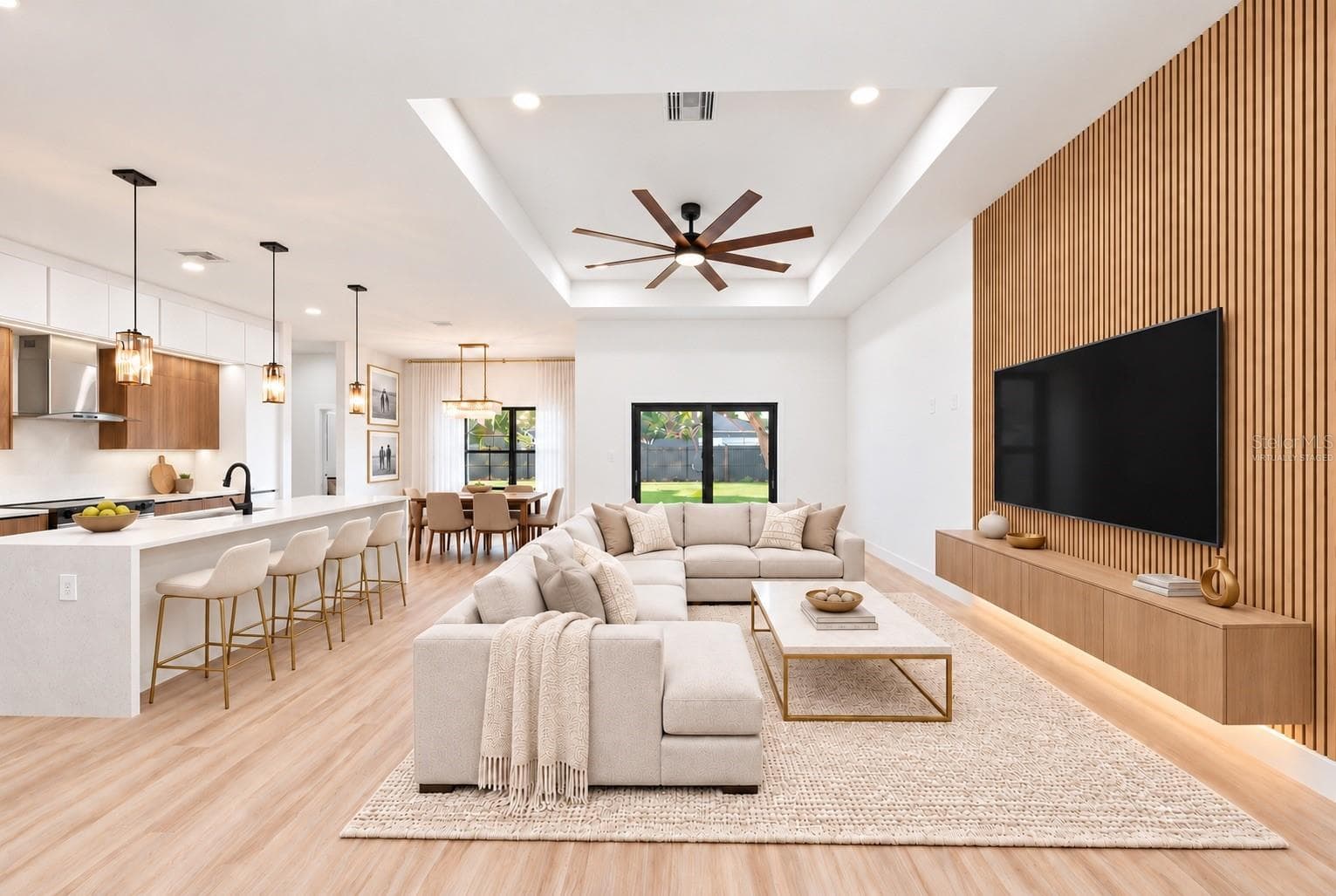 Virtually Staged Family Room - 7511 BLUTTER RD, NORTH PORT