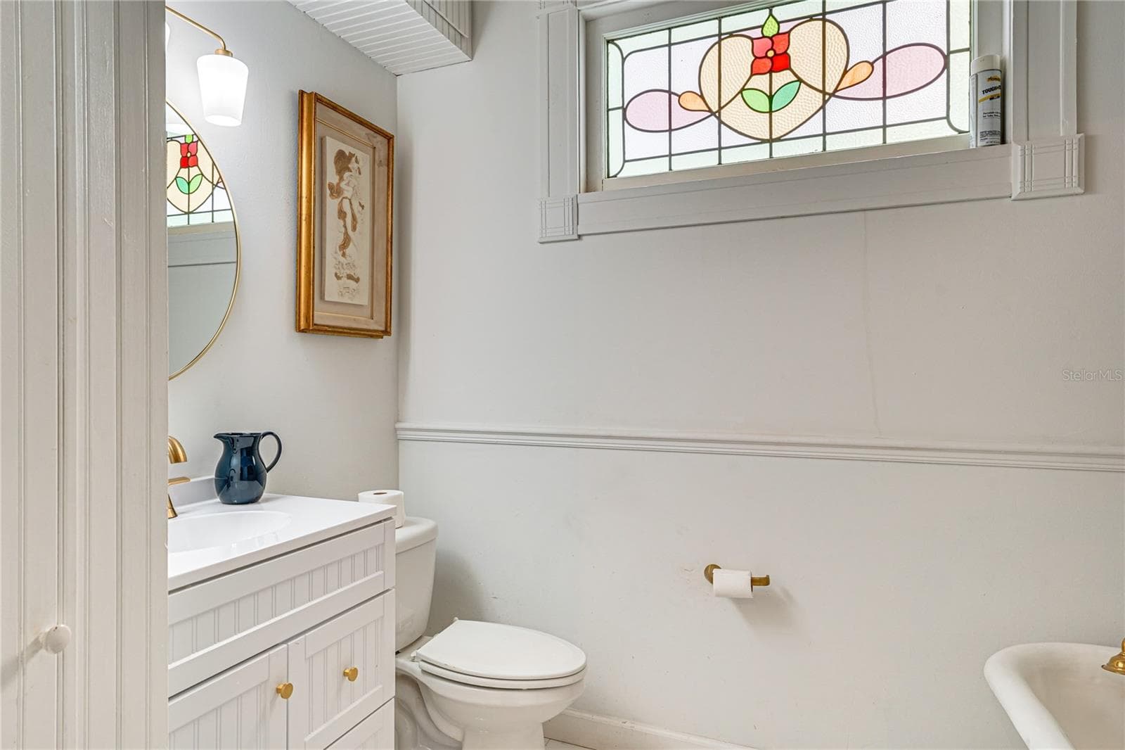 Updated Powder Room with Modern Fixtures - 743 E FORT KING ST, OCALA