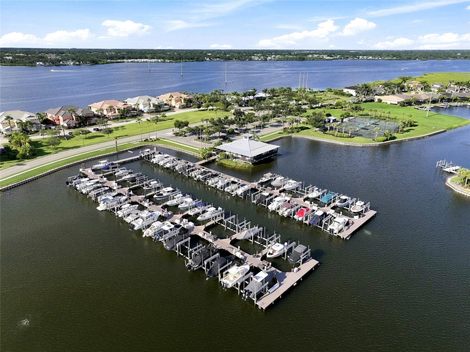 Boat slips with lifts available for lease in the marina within Tidewater Preserve! - 5057 LAKE OVERLOOK AVE, BRADENTON