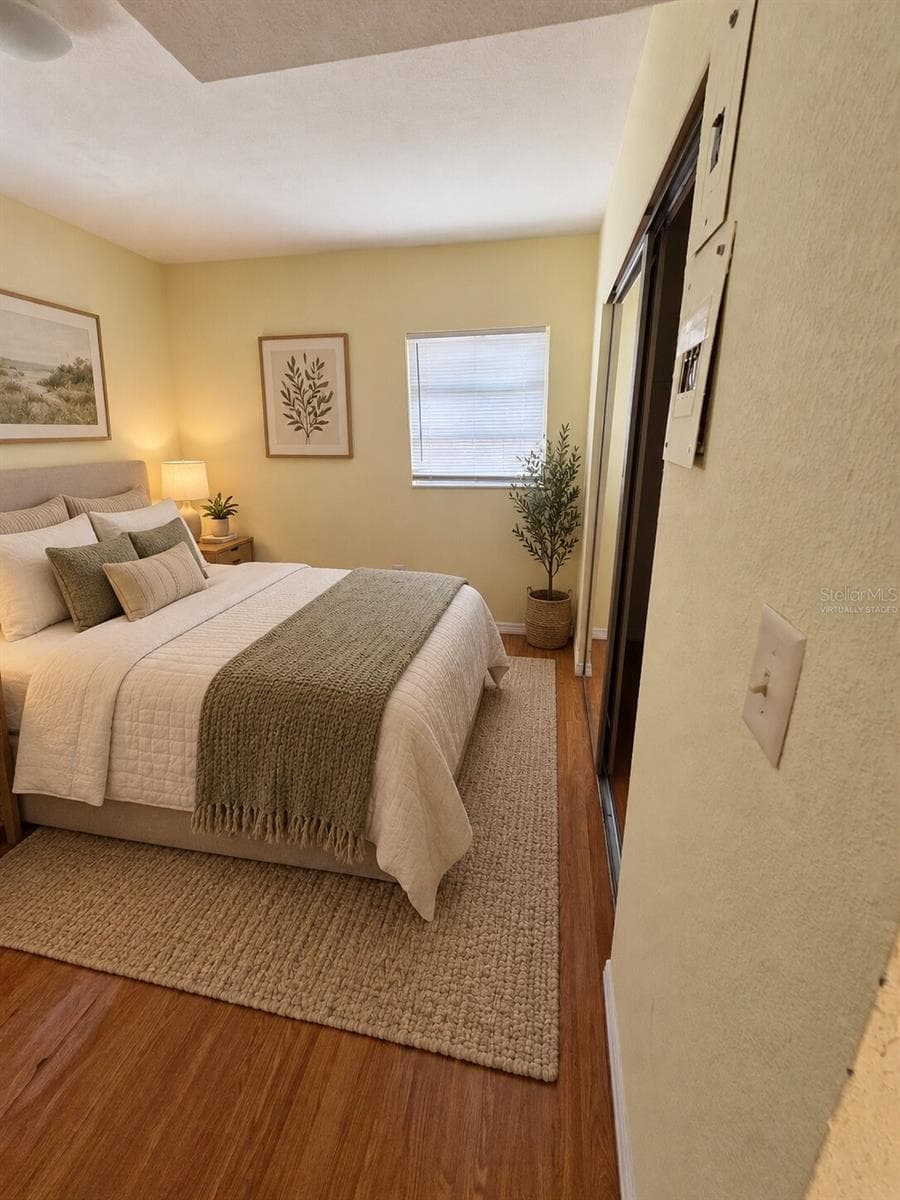 Bedroom virtually staged - 350 N LEVIS AVE, TARPON SPRINGS
