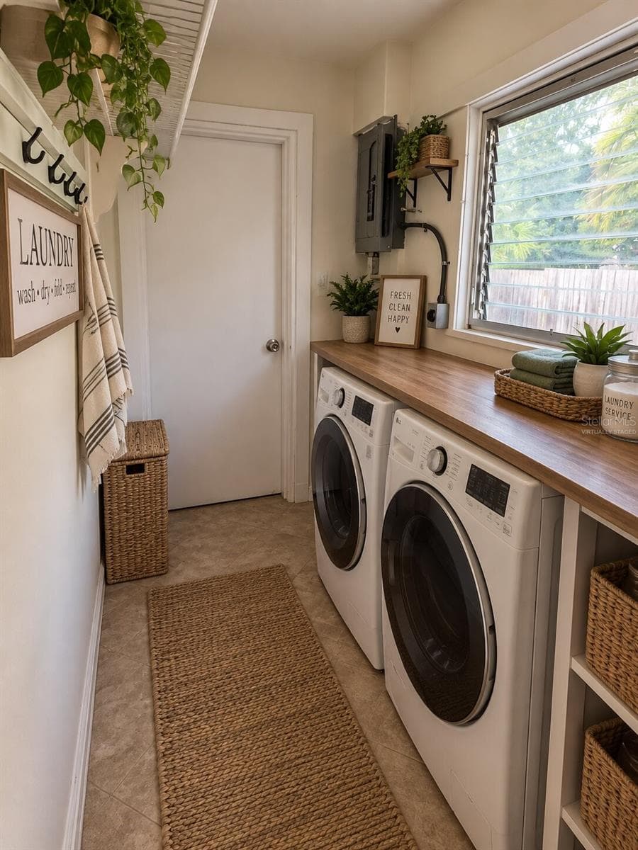 Virtually Staged Laundry room - 350 N LEVIS AVE, TARPON SPRINGS