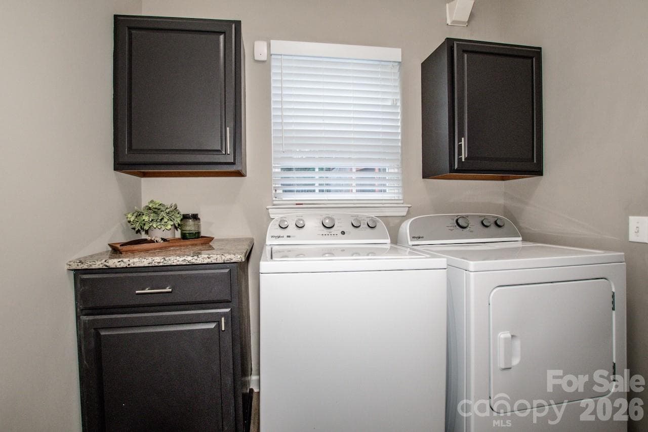 Laundry room with built in cabinets - 111 Comata Road, Mooresville