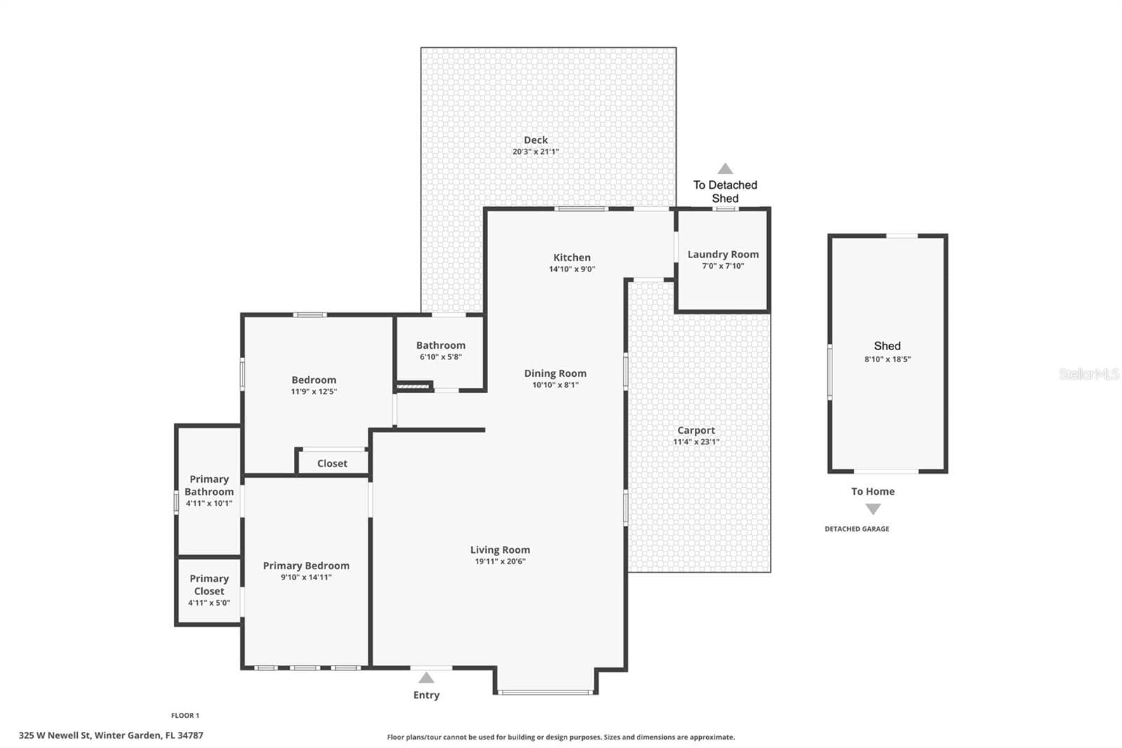 Floor Plan - 325 W NEWELL ST, WINTER GARDEN