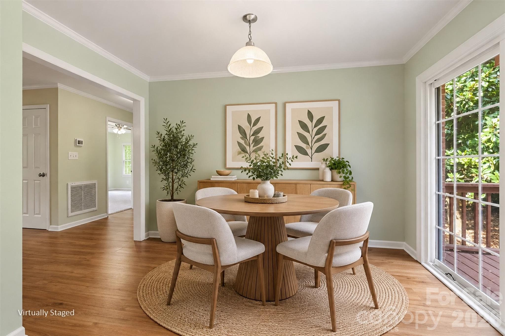 Dining area overlooking the back yard and deck - 248 Hillcrest Avenue, Rock Hill