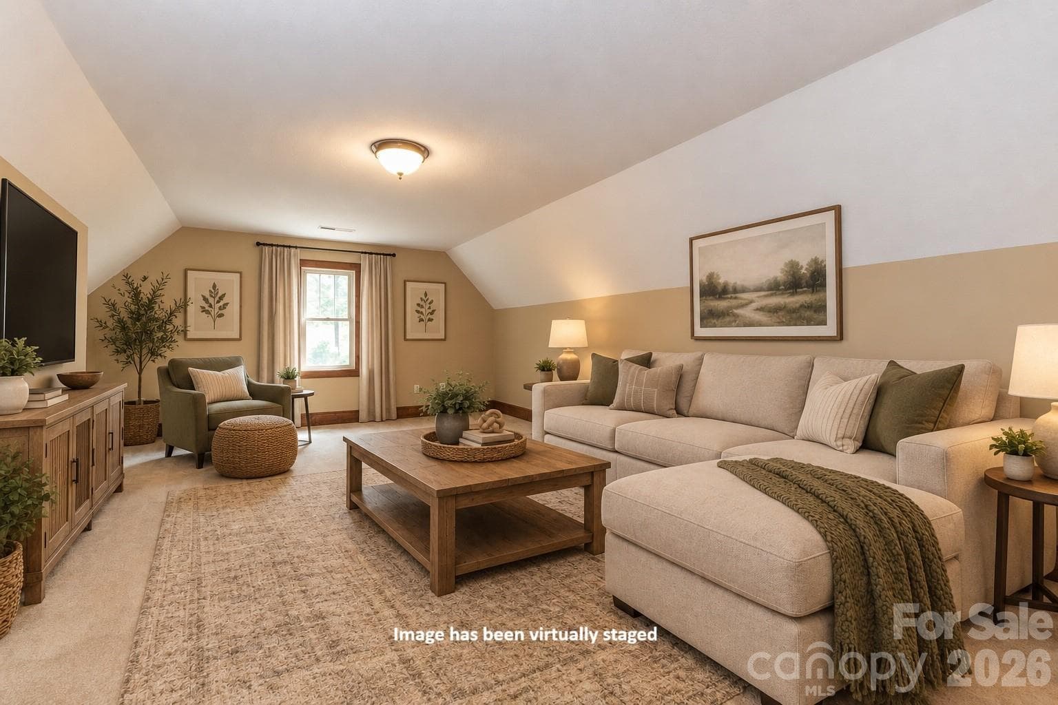 Upper Level Family Room - Virtually Staged - 5 Meadowbrook Lane, Weaverville