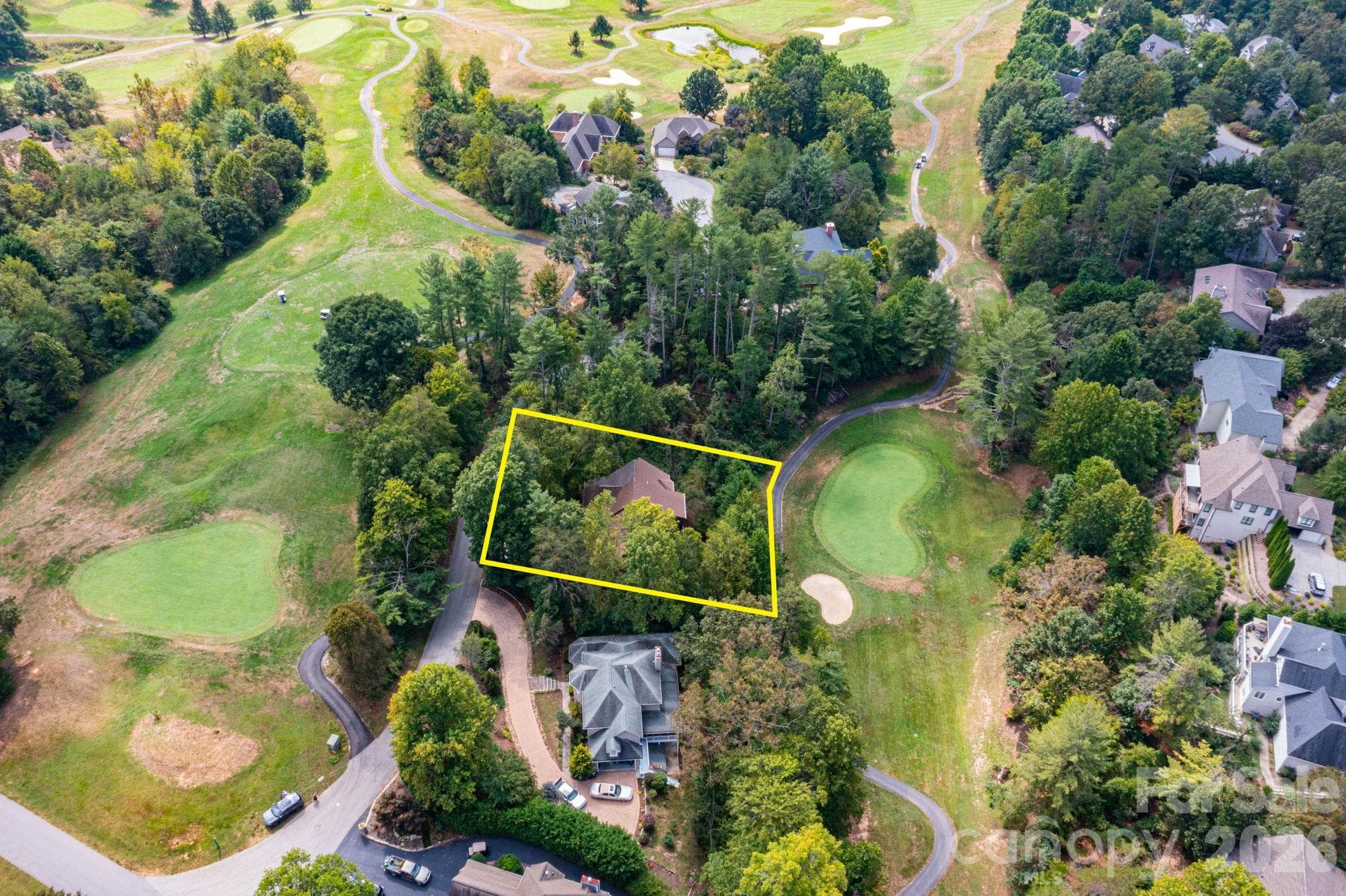 Aerial Image - Approximate GIS Lines - 5 Meadowbrook Lane, Weaverville