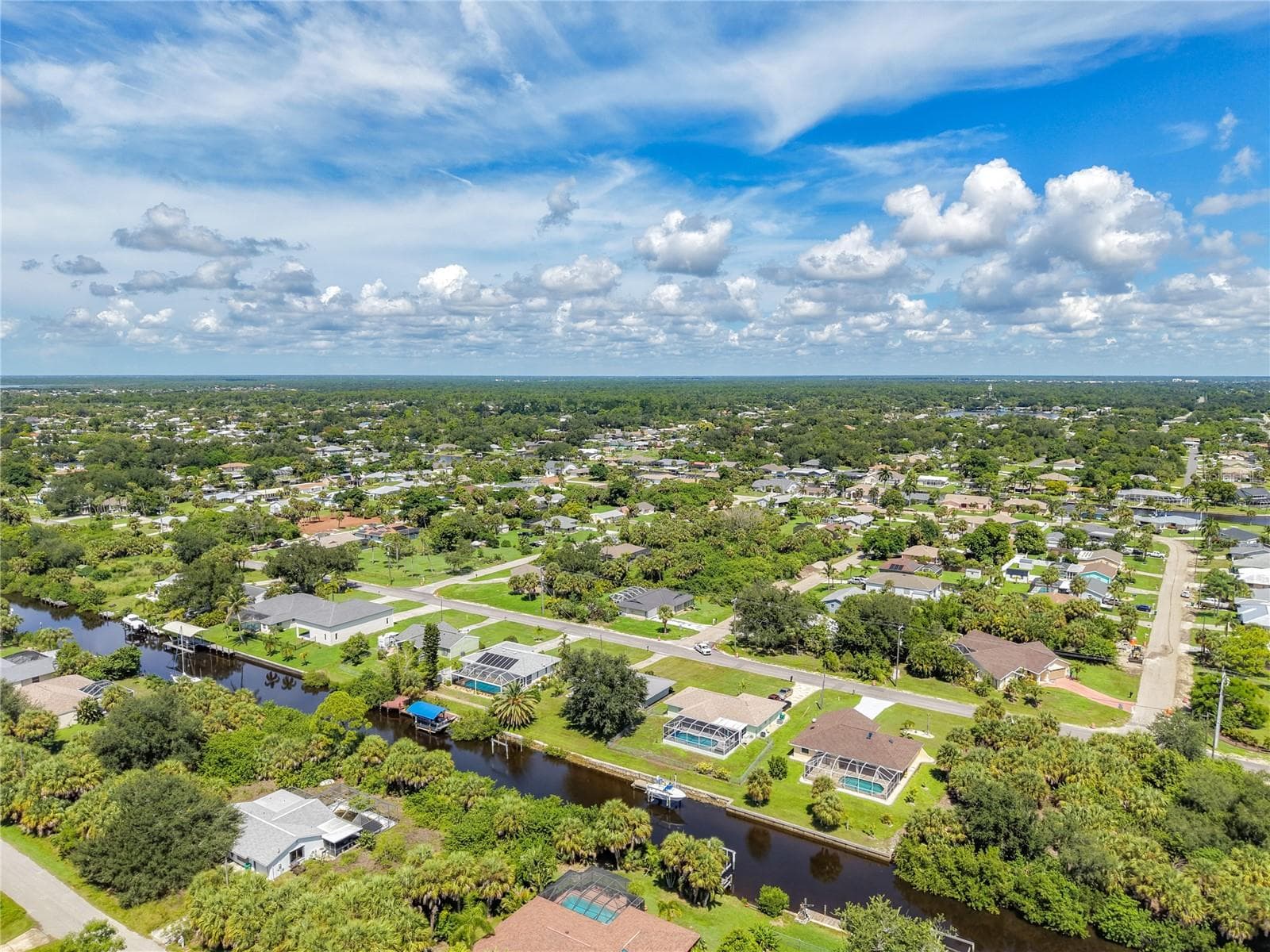 Canal From Drone 2 - 18473 OHARA DR, PORT CHARLOTTE