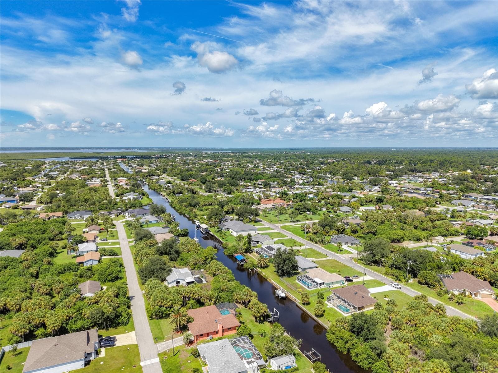 Canal From Drone 3 - 18473 OHARA DR, PORT CHARLOTTE