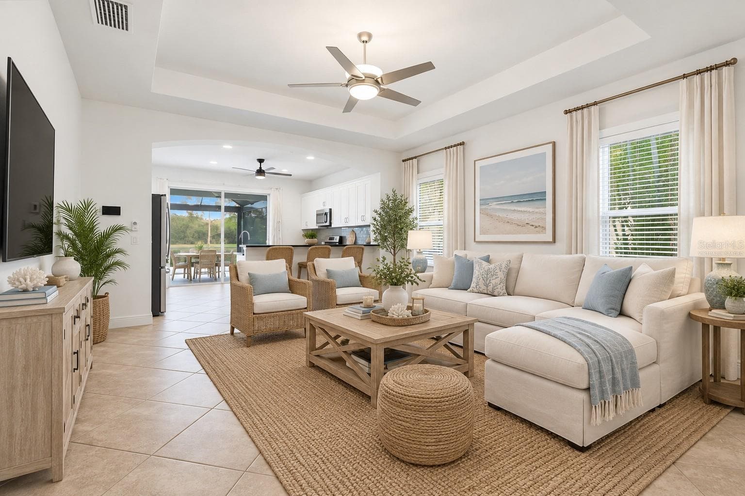 Open Living Room- Virtually Staged - 12676 SAGEWOOD DR, VENICE