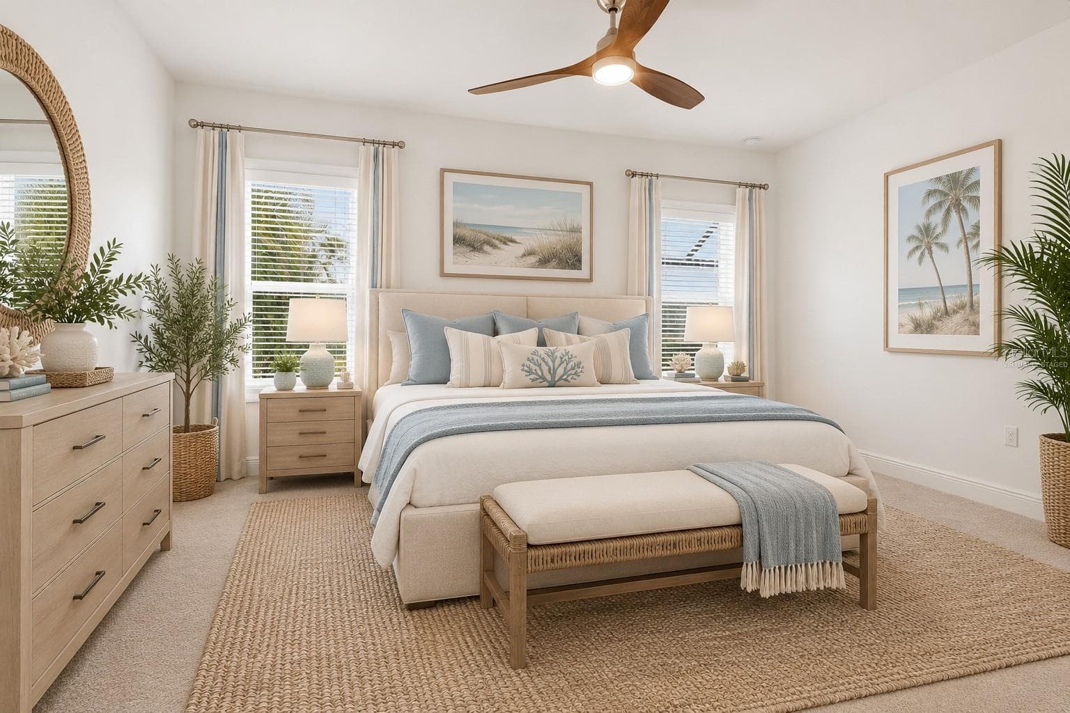 Primary Bedroom-Virtually Staged - 12676 SAGEWOOD DR, VENICE