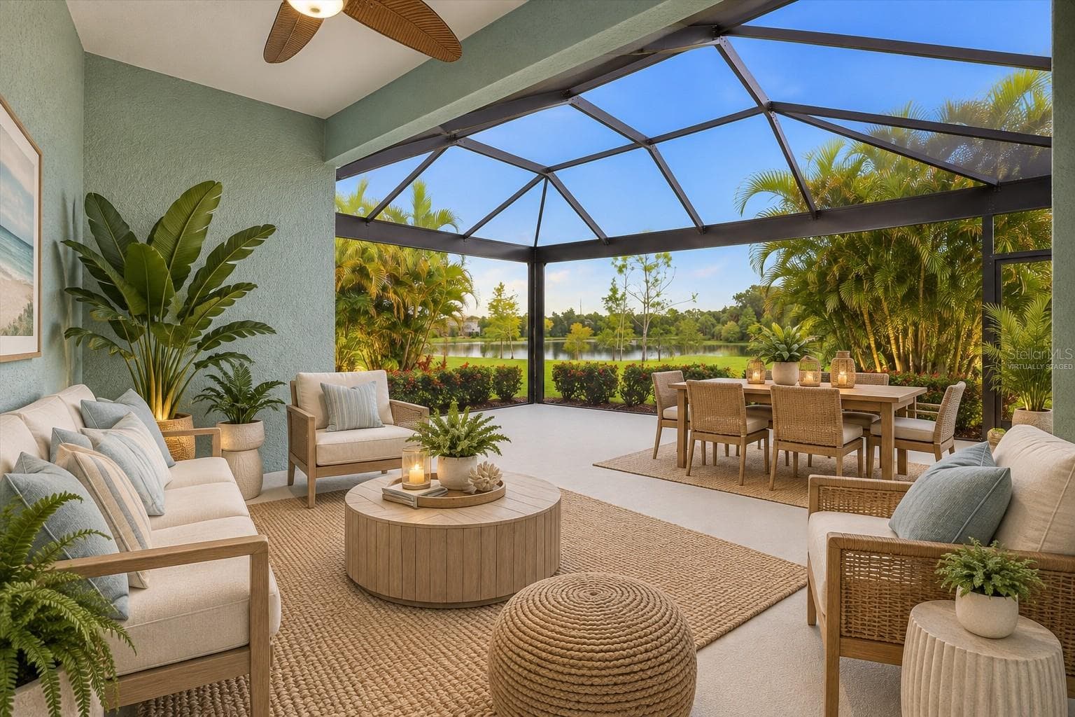 Expansive screen porch overlooking an AMAZING VIEW- Virtually Staged - 12676 SAGEWOOD DR, VENICE