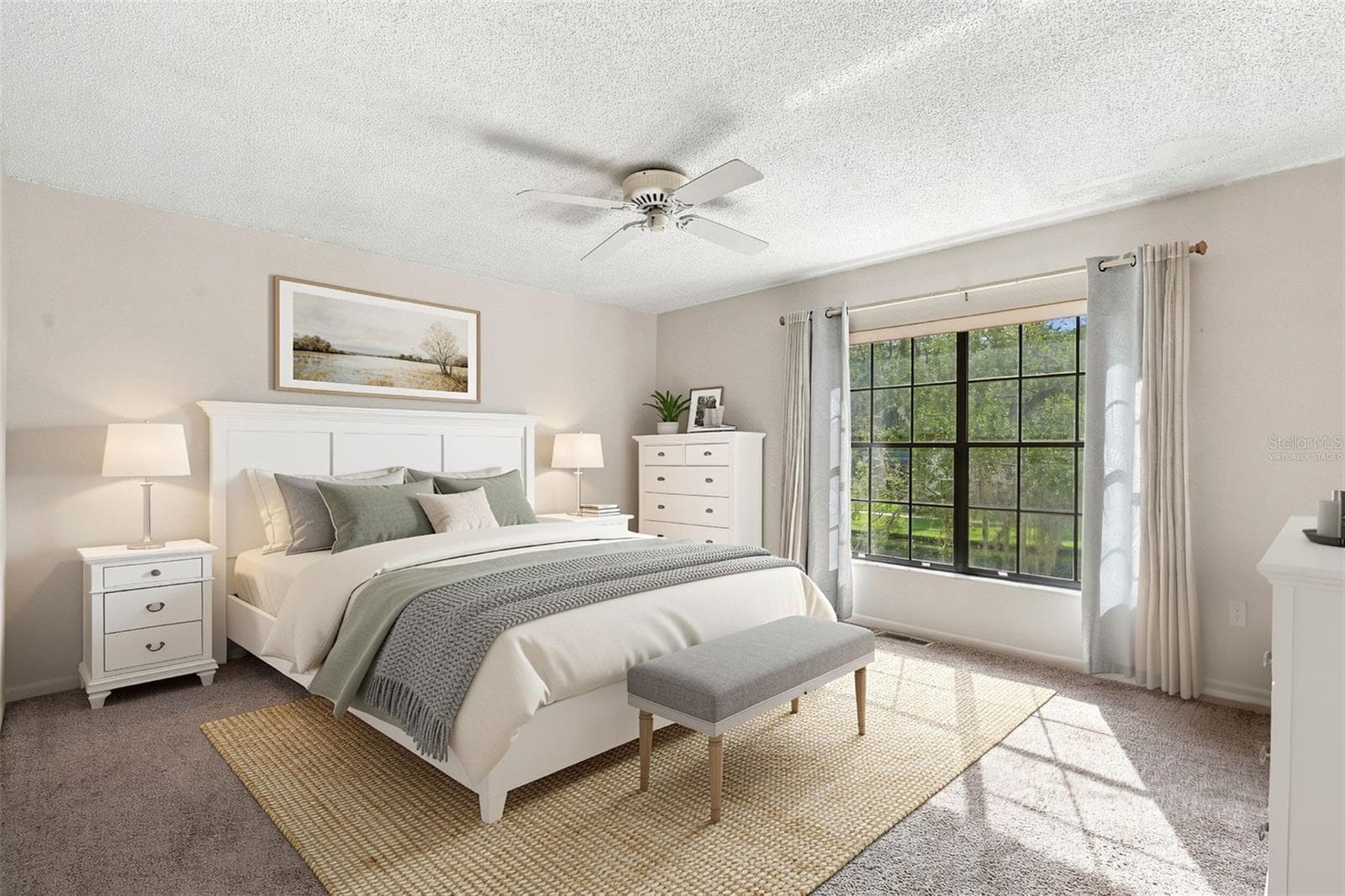Primary Bedroom virtually staged - 3380 CRYSTAL CT E #P, PALM HARBOR