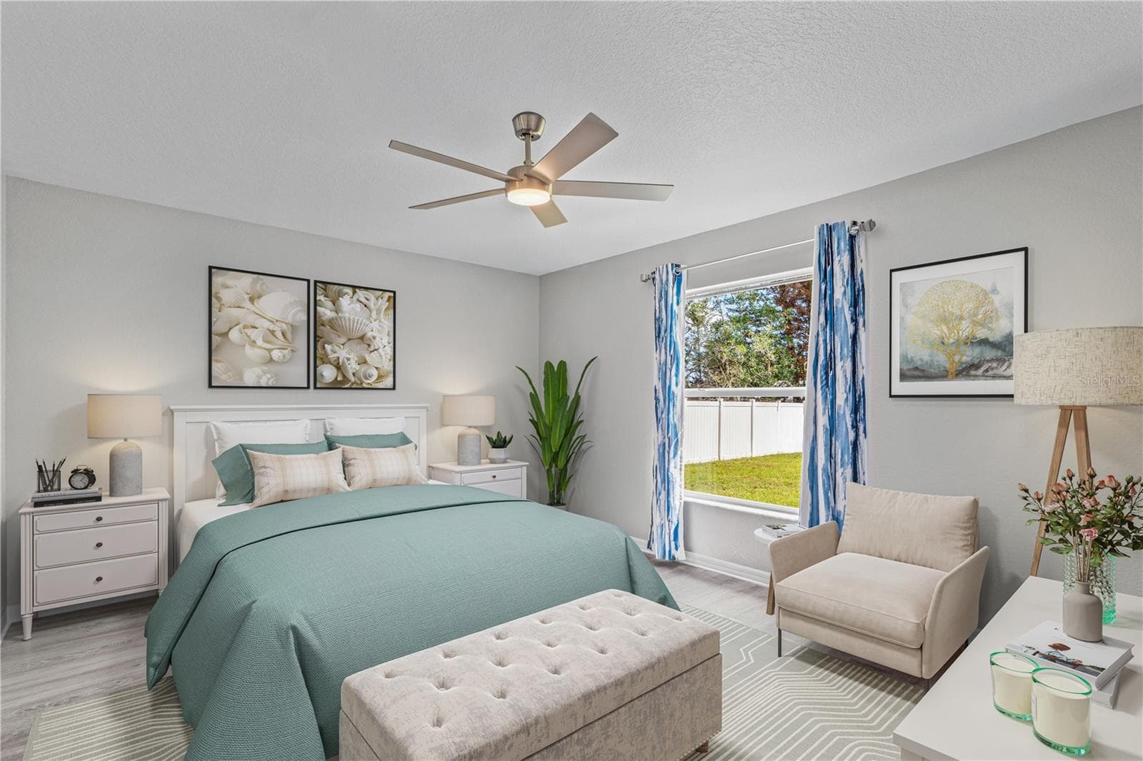 Bedroom Staged - 2511 GLENWOOD AVE, NEW SMYRNA BEACH