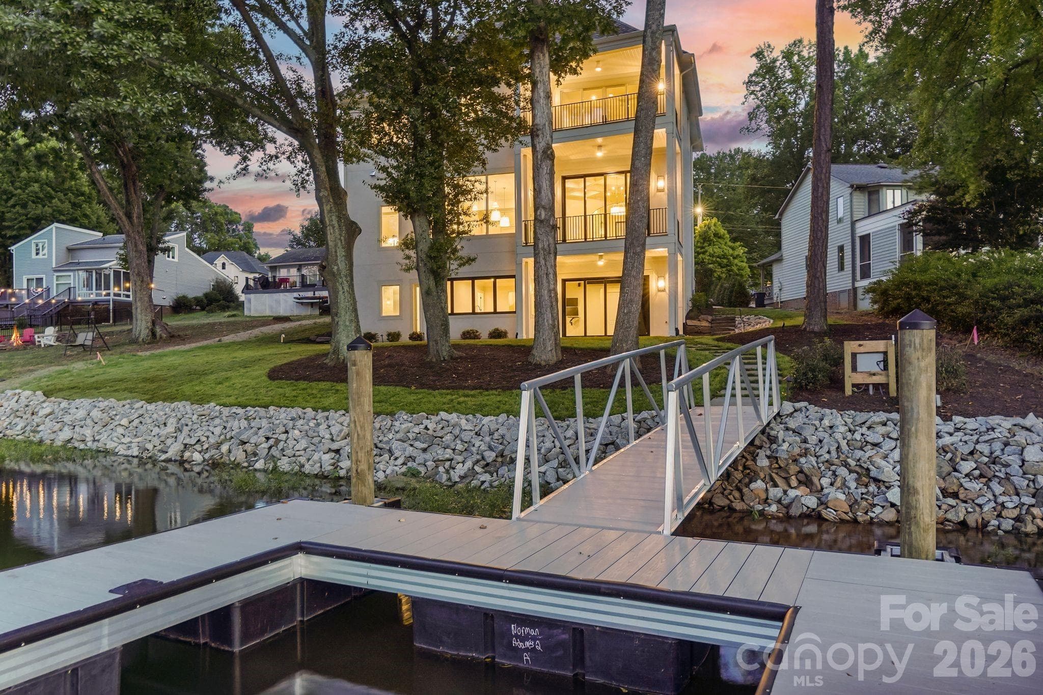 Newly constructed private floating dock offering direct access to the lake. - 21216 Rio Oro Drive, Cornelius
