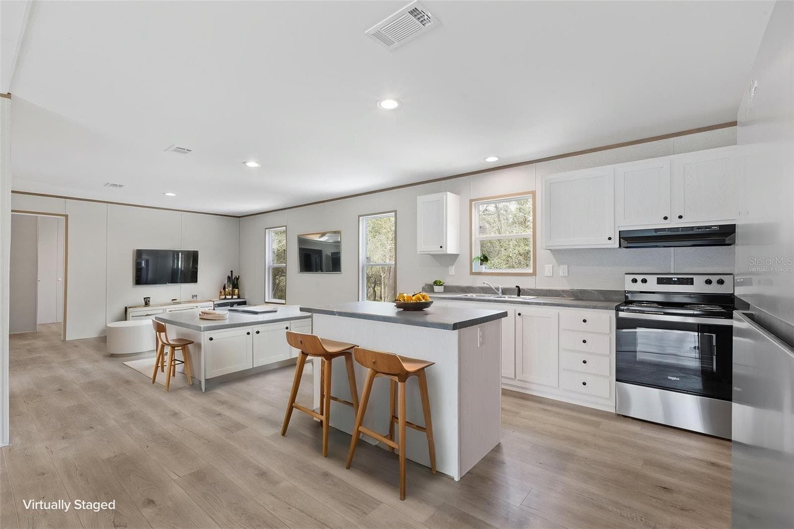 Virtually Staged Kitchen & Dining/Living Area - 12371 NE 82ND PL, BRONSON