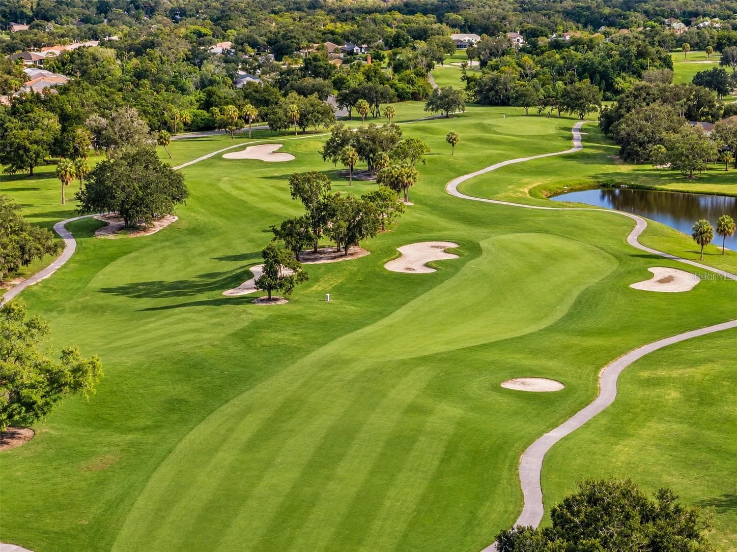 Golf course view behind the Villa - 2426 WILDERNESS BLVD W, PARRISH