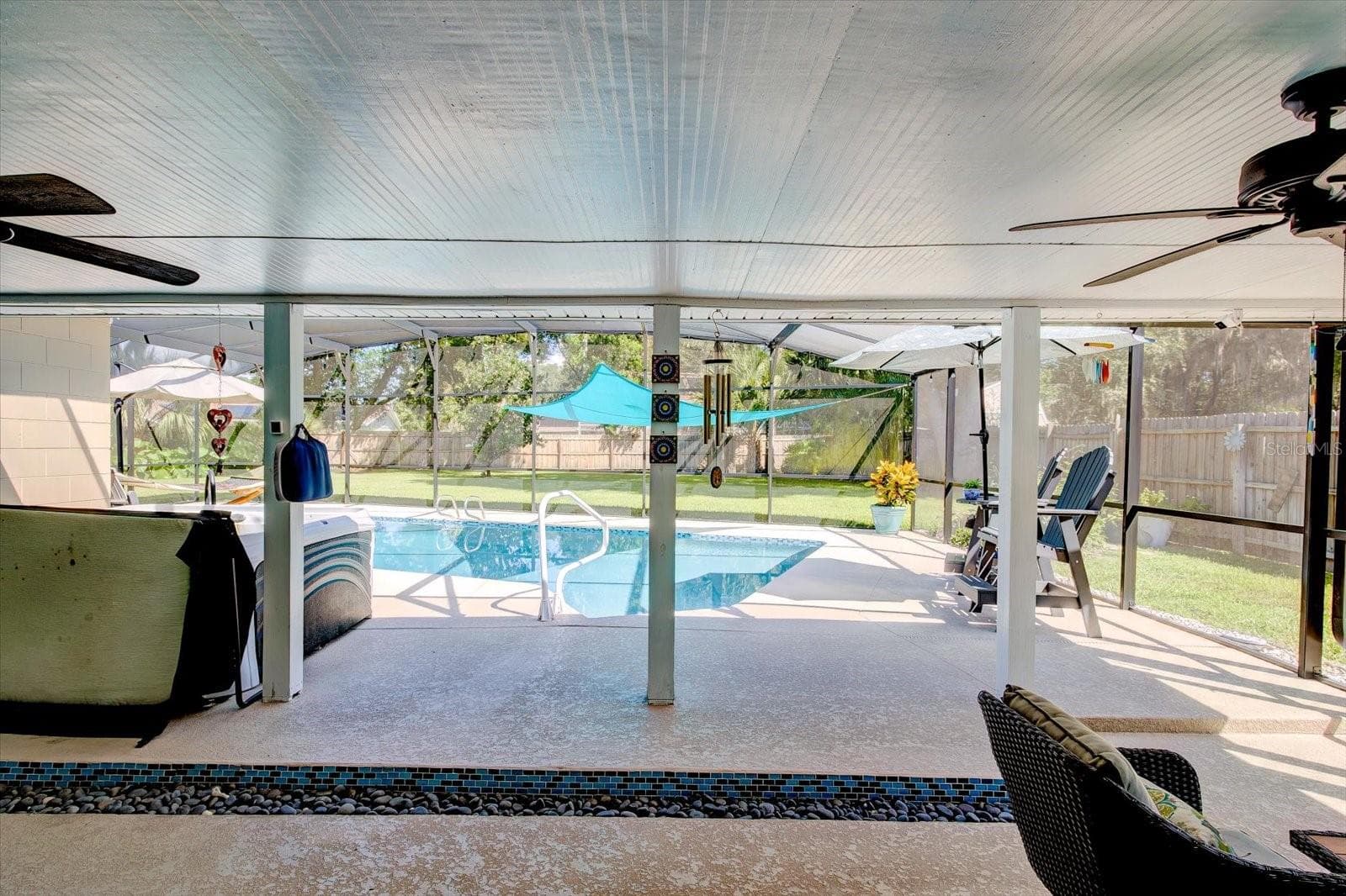 Living Room view to pool/backyard - 116 PARTRIDGE CIR, WINTER SPRINGS