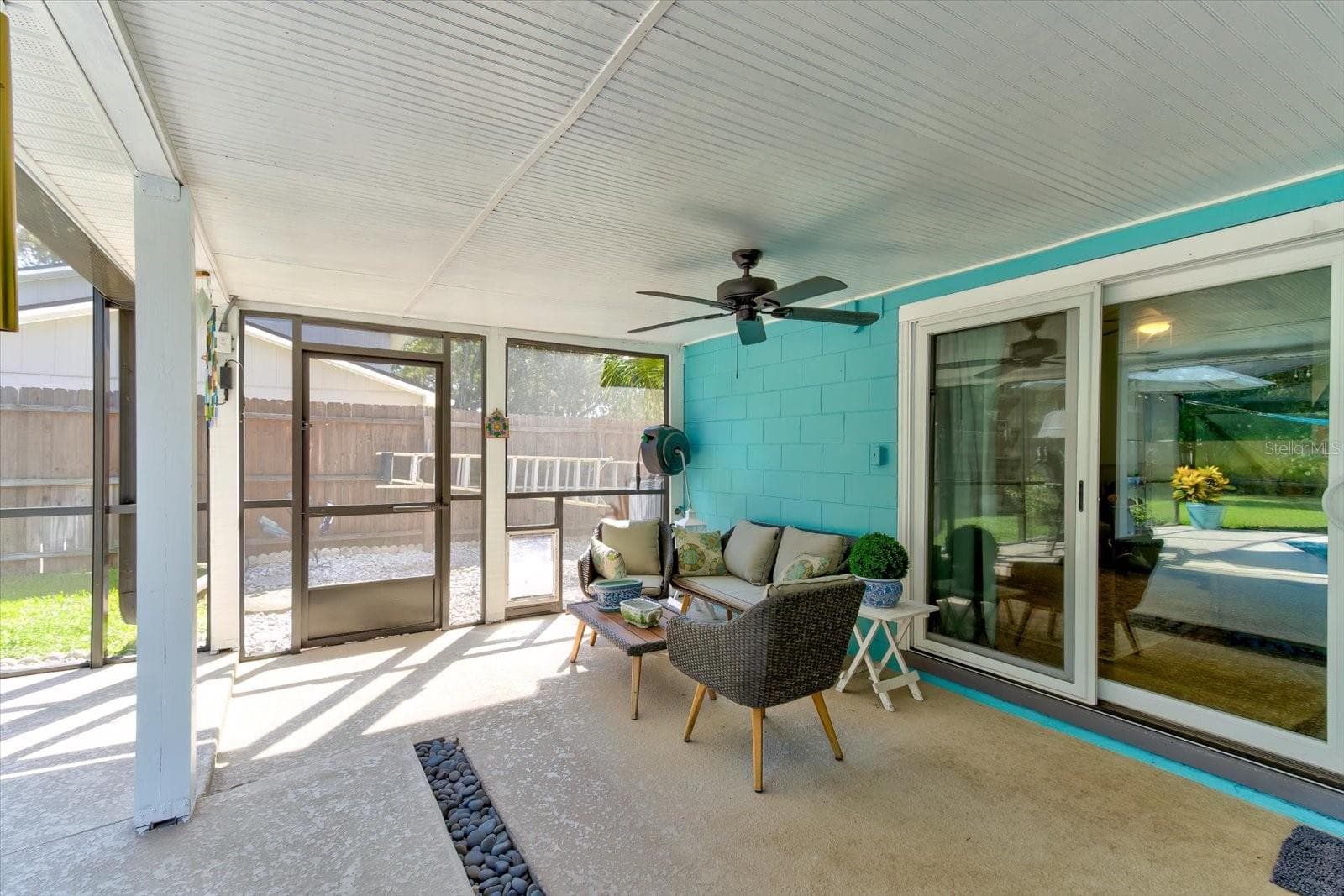 Covered Patio with direct pool access - 116 PARTRIDGE CIR, WINTER SPRINGS