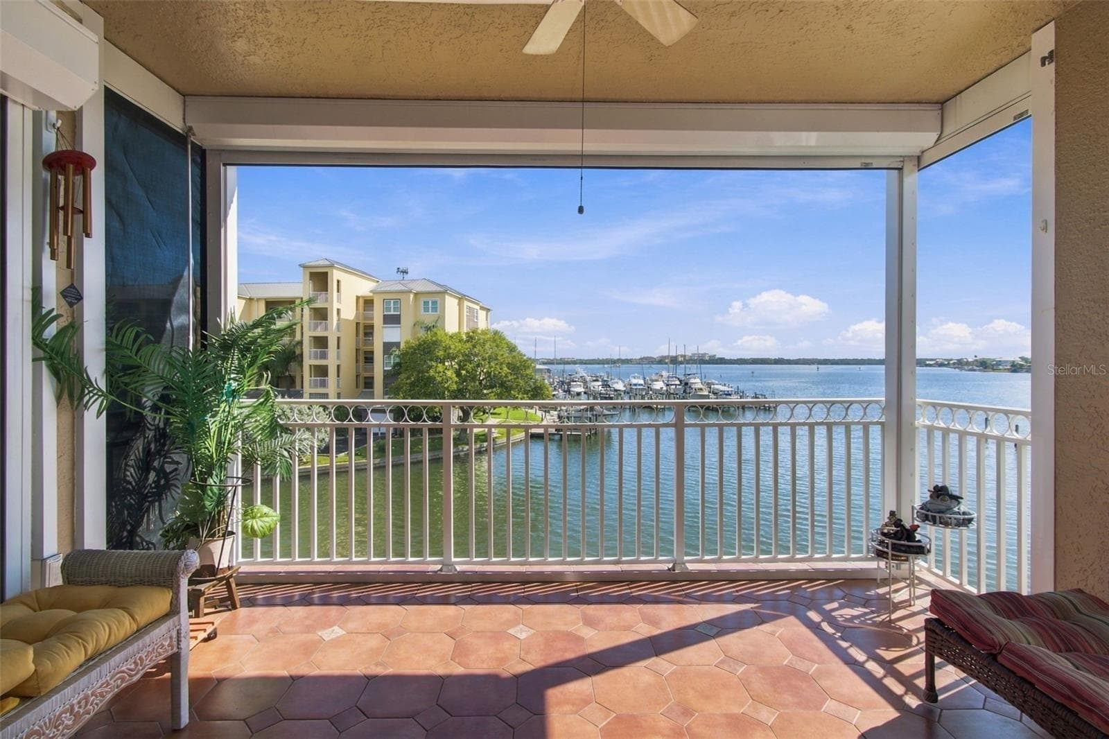 Balcony with hurricane screens which can be lowered - 399 150TH AVE #205, MADEIRA BEACH