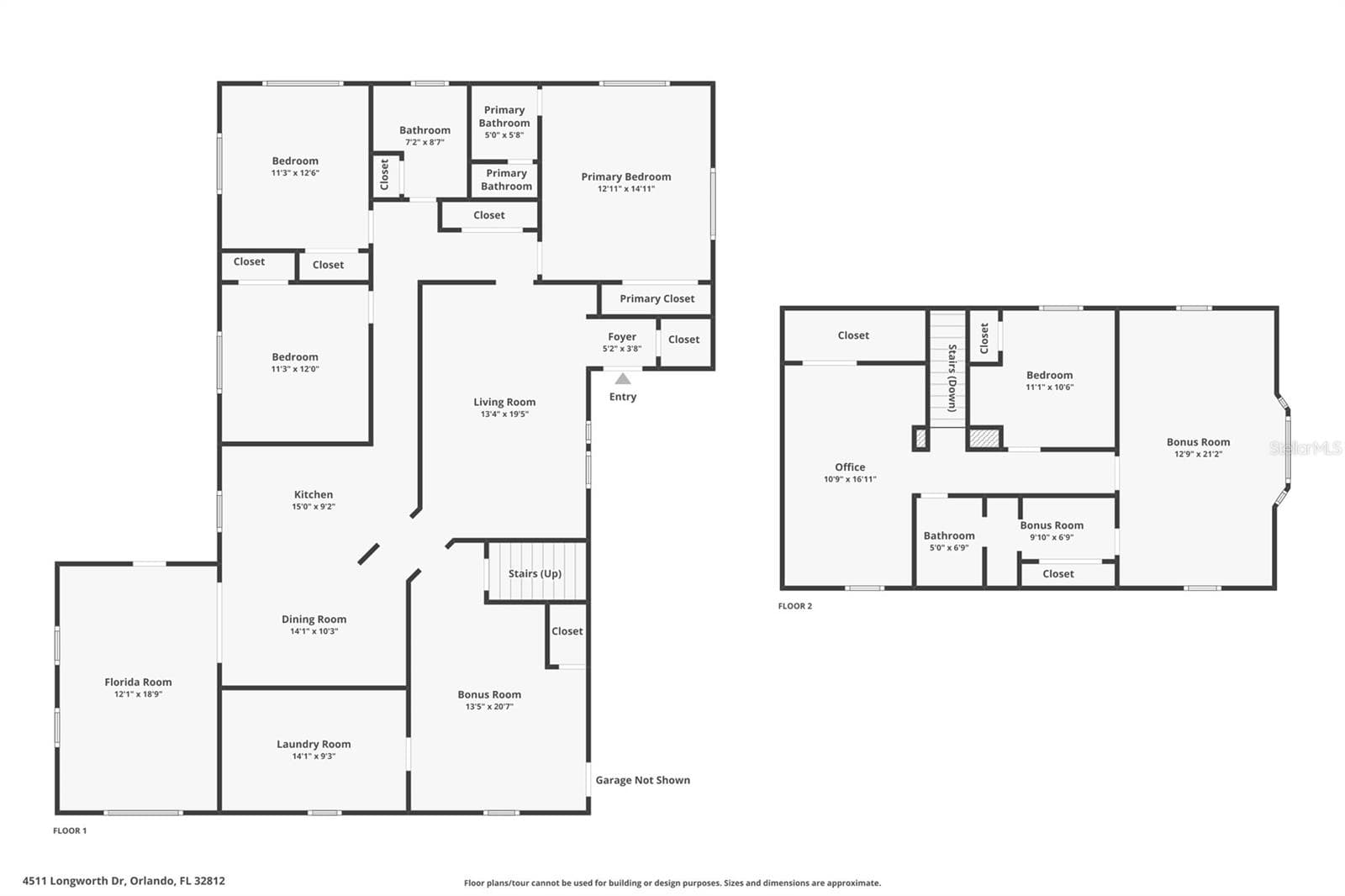 Floor Plan Second Floor - 4511 LONGWORTH DR, ORLANDO