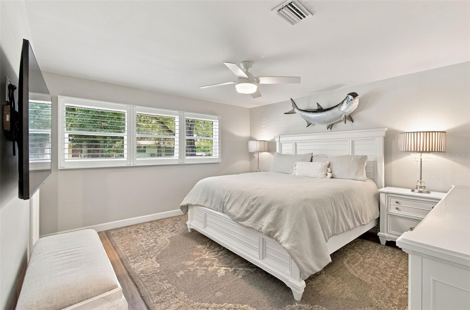 Qualitwood Bahama shutters throughout the home! - 4501 TRASK ST, TAMPA