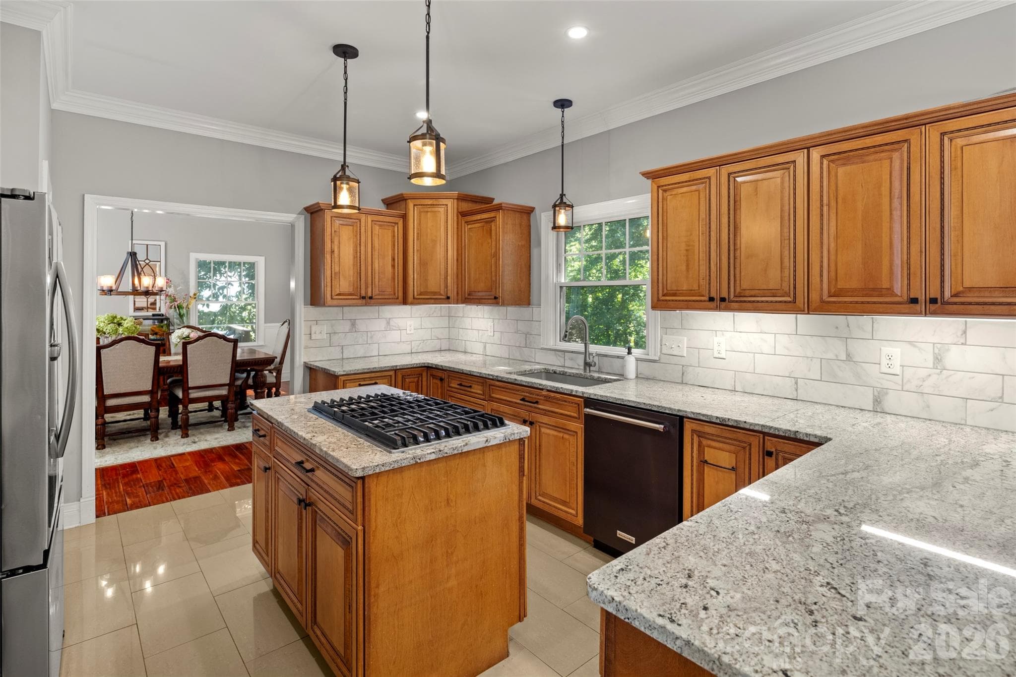 Solid wood cabinetry and gas cooktop - 349 View Rock Lane, Hendersonville