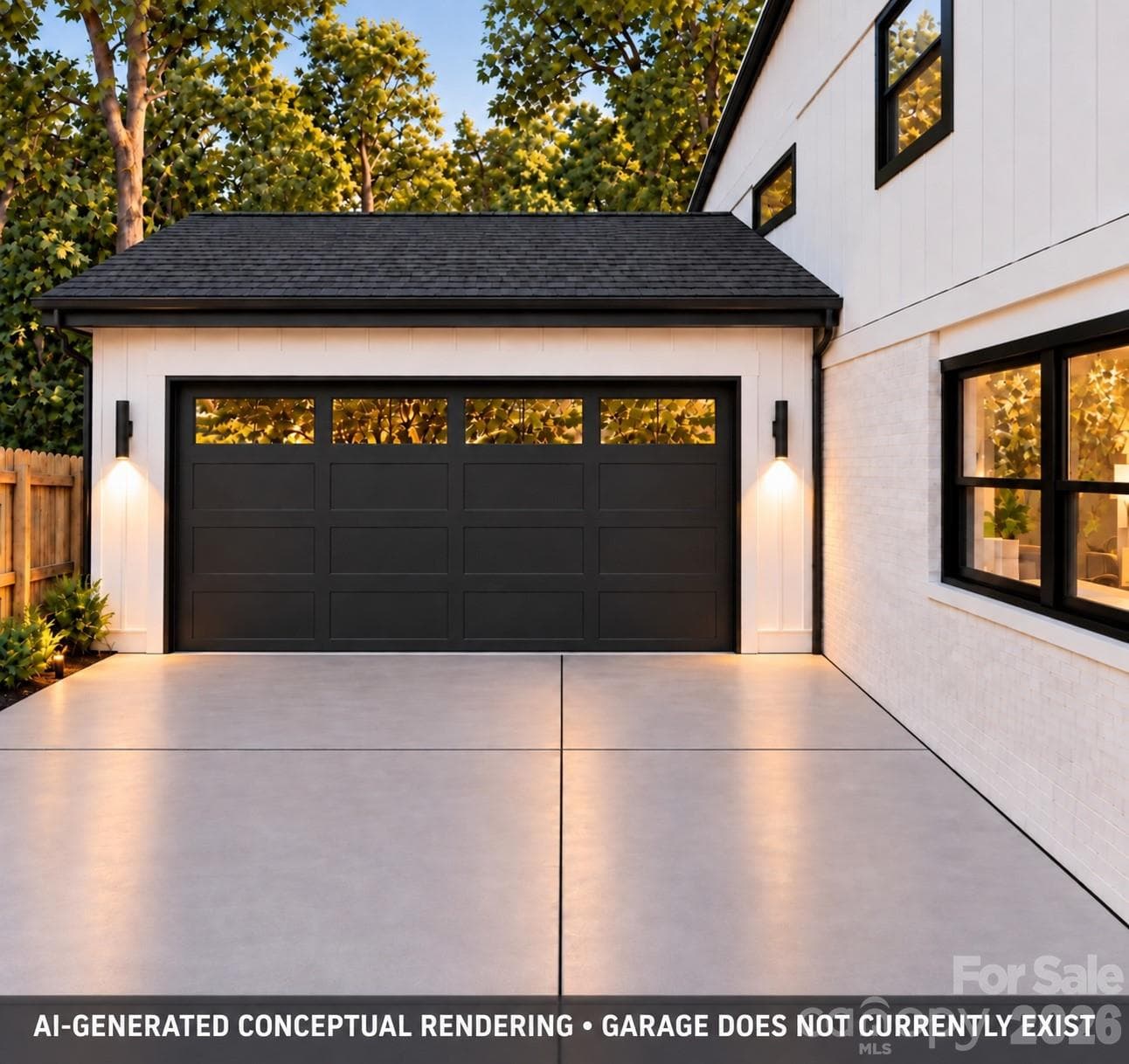 Garage rendering - 2600 Vardall Court, Charlotte