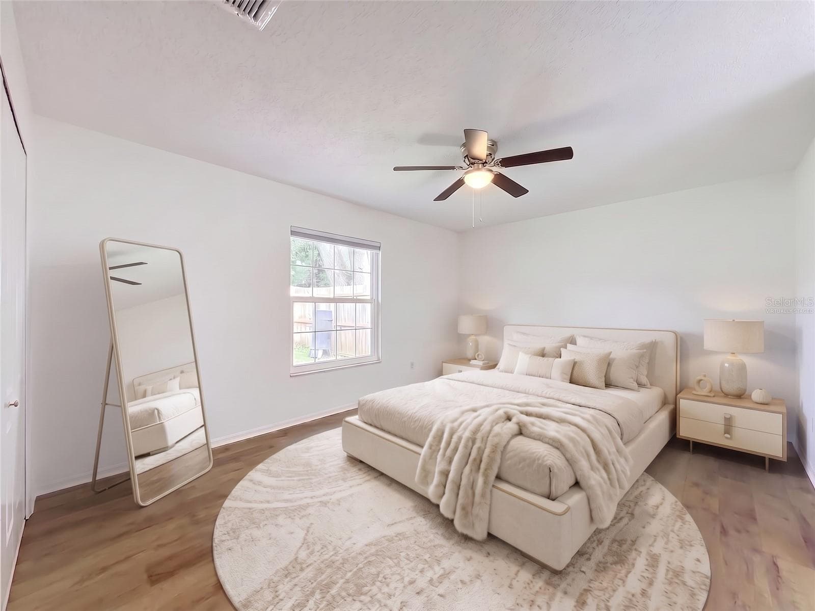 Primary Bedroom Virtually Staged - 107 LONG LEAF PINE CIR, SANFORD