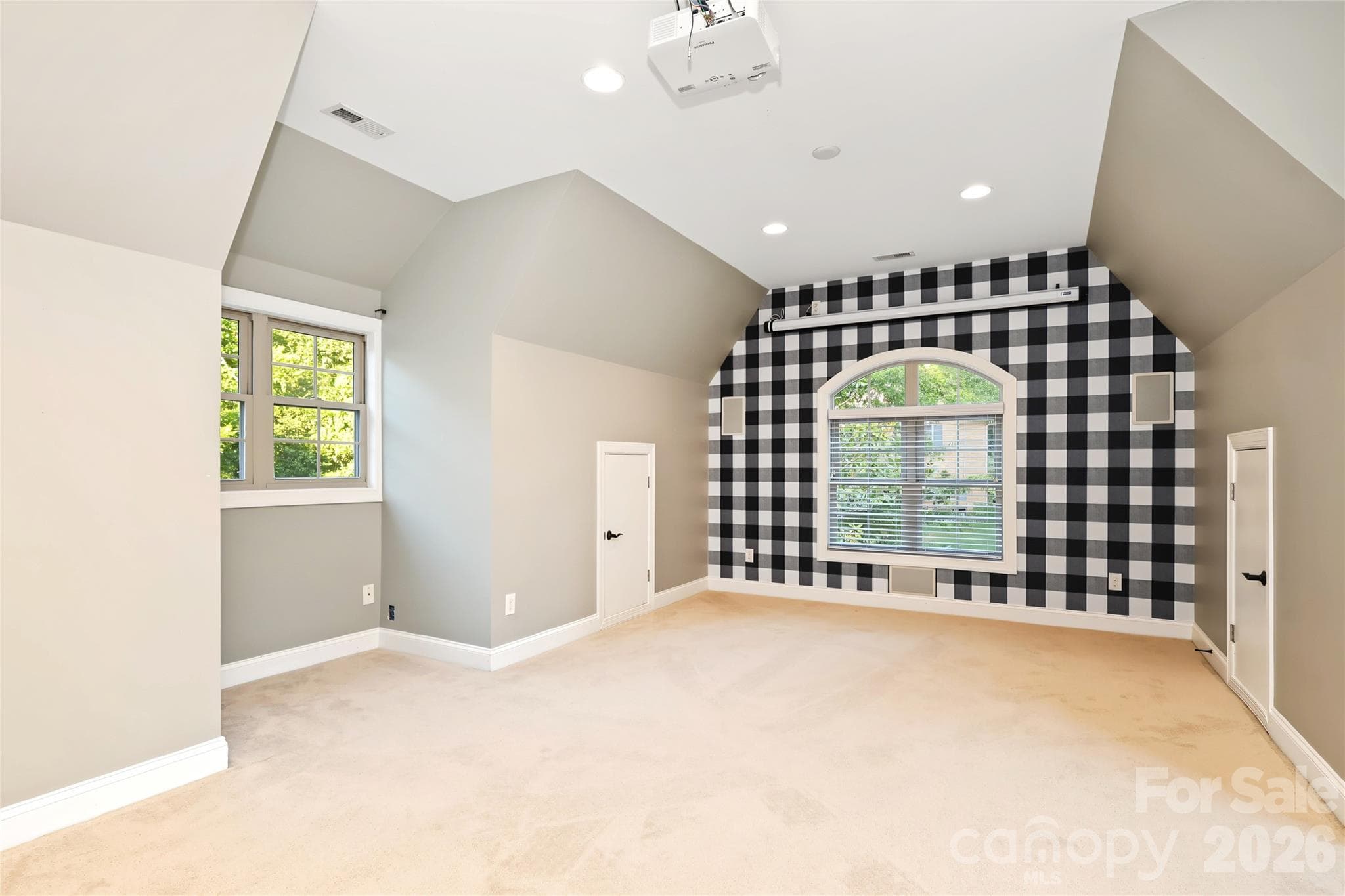 Large bedroom/bonus with projector and screen - 4934 Spalding Place, Charlotte