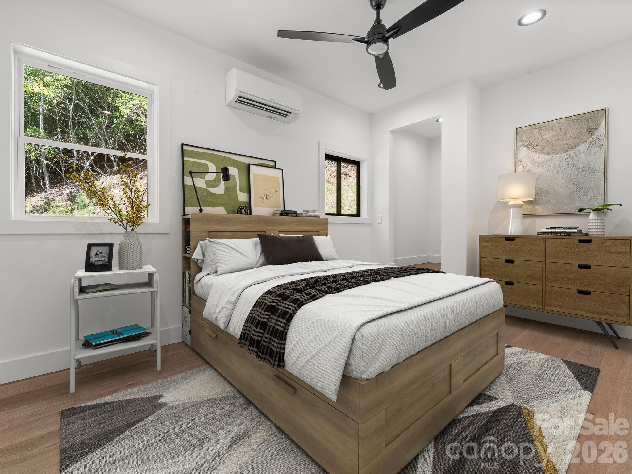 Virtually Staged Main Floor Bedroom - 114 Phivo Drive, Balsam Grove