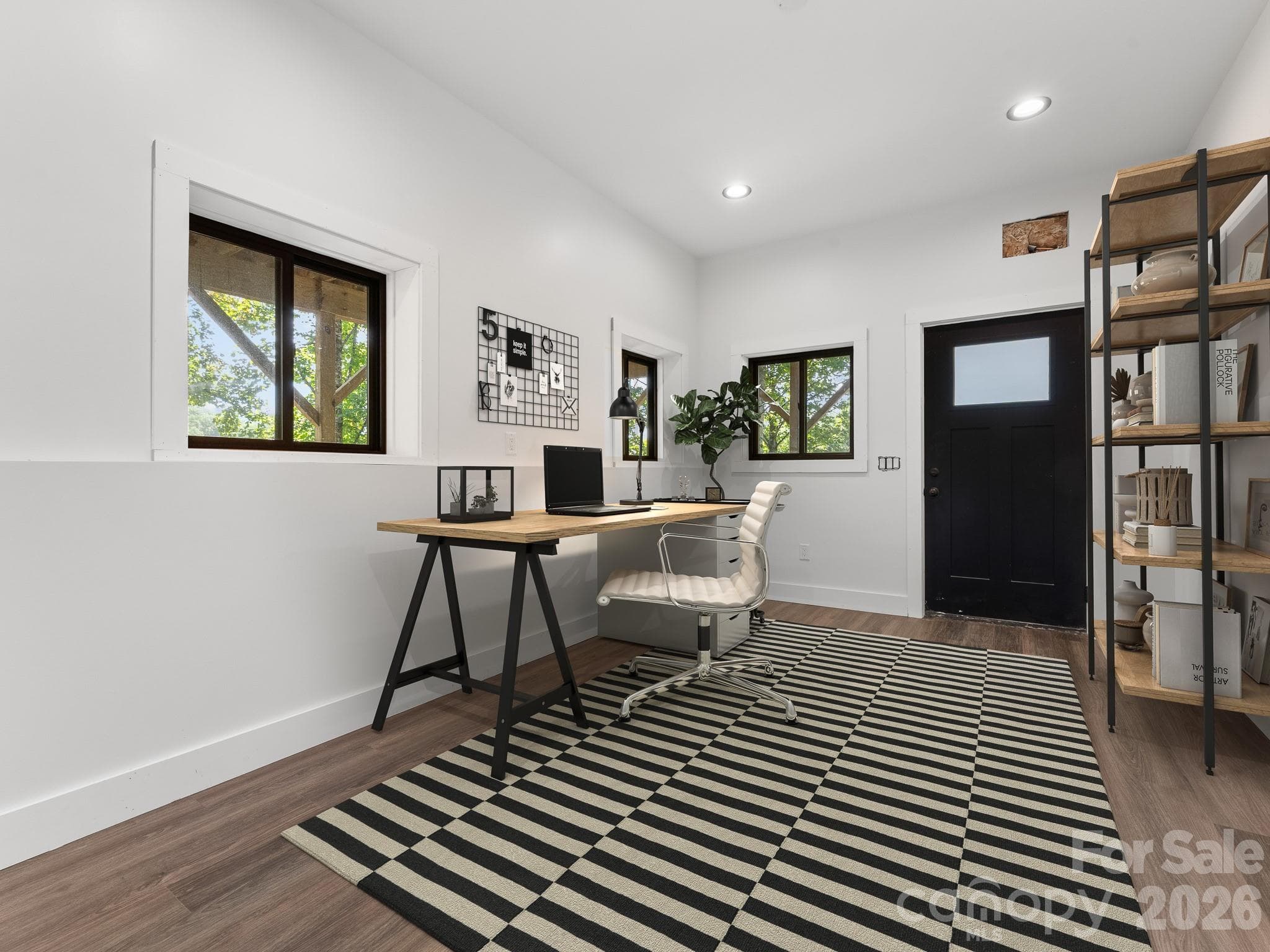 Virtually staged lower level room - 114 Phivo Drive, Balsam Grove