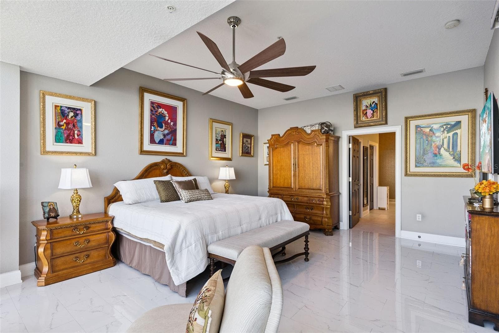Primary bedroom with bathroom. - 225 W SEMINOLE BLVD #603, SANFORD