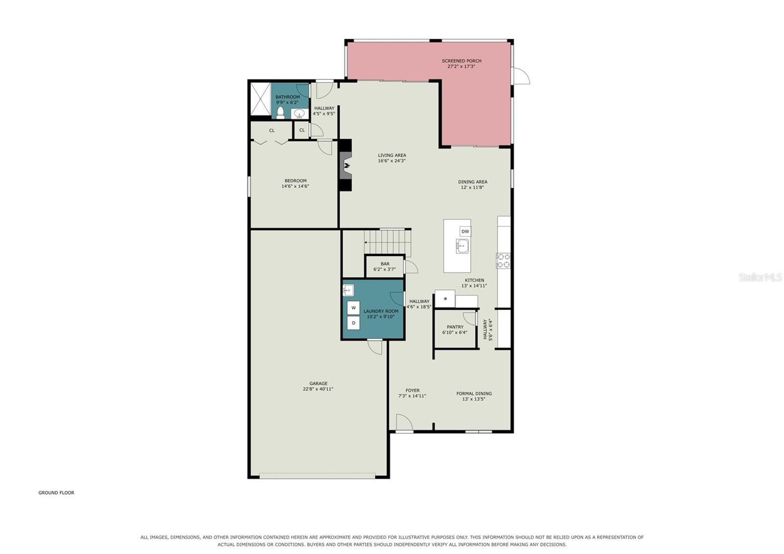 Down stairs - 2648 SUNNY PEBBLE LOOP, ZEPHYRHILLS